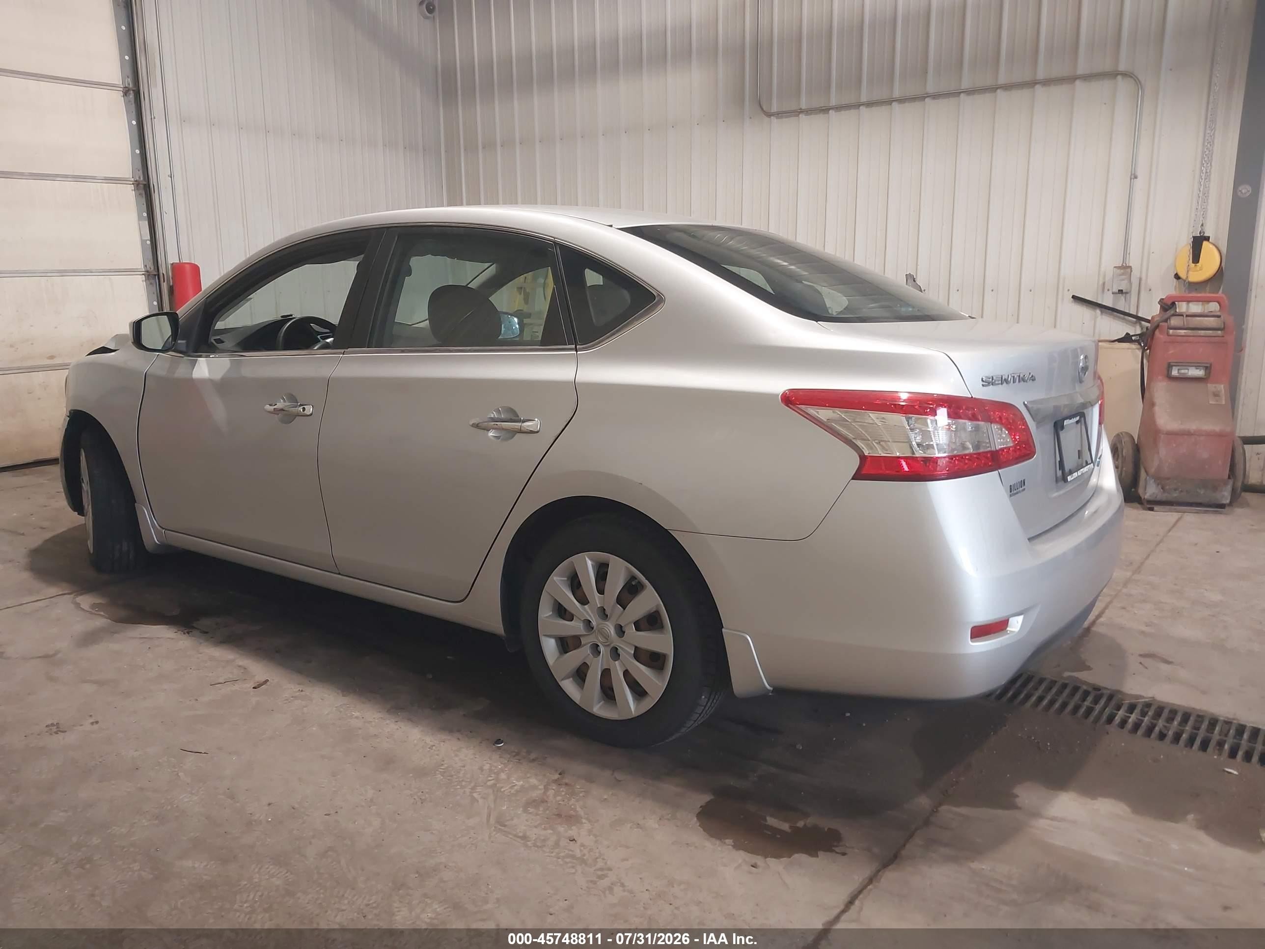 2014 Nissan Sentra Fe+ S/fe+ Sv/s/sl/sr/sv Silver vin: 3N1AB7AP0EY237588