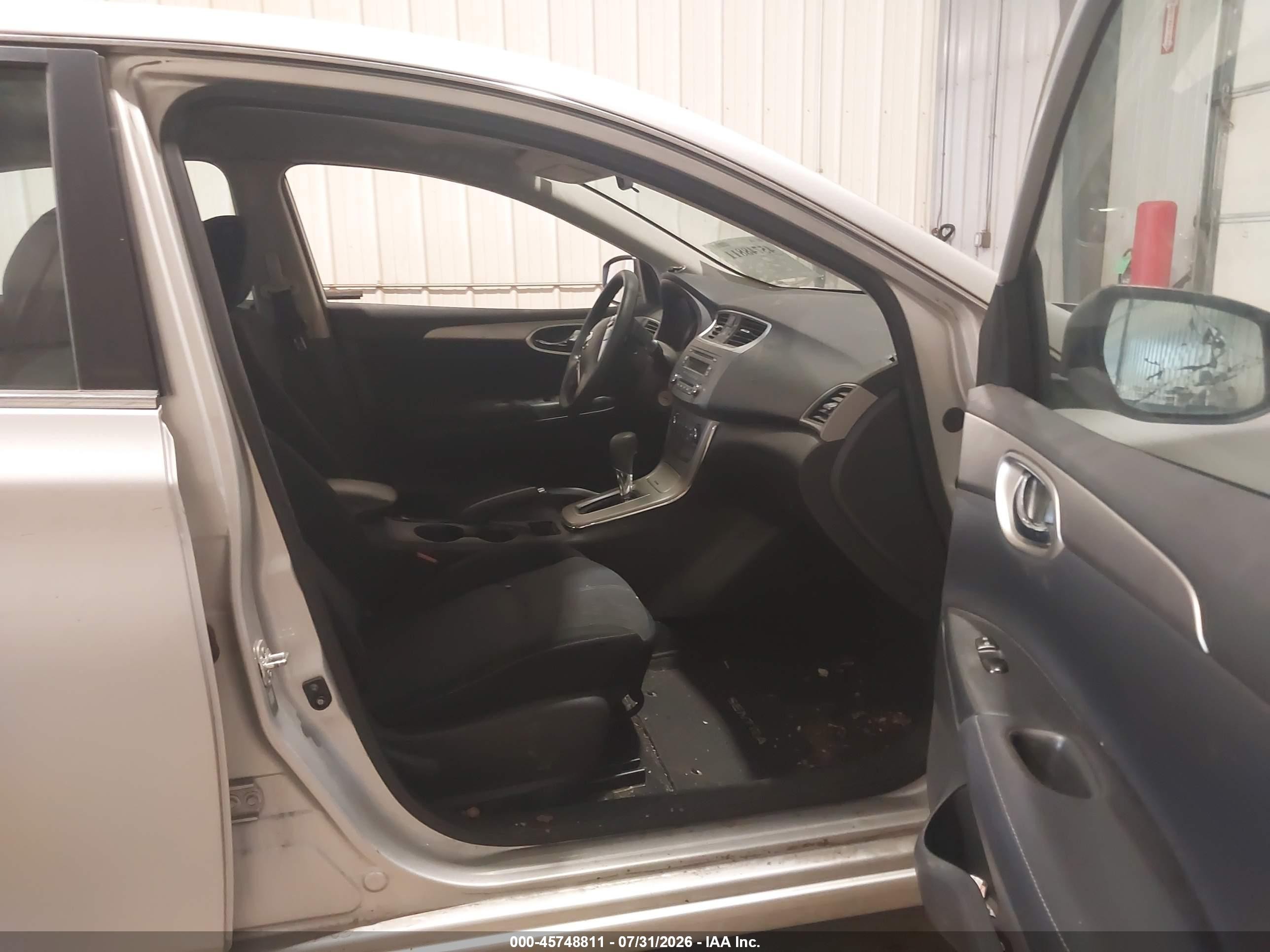 2014 Nissan Sentra Fe+ S/fe+ Sv/s/sl/sr/sv Silver vin: 3N1AB7AP0EY237588