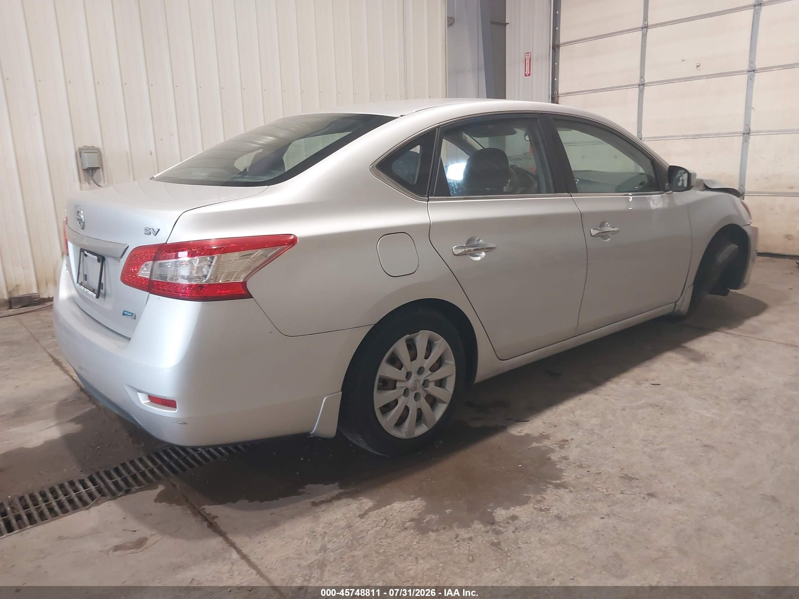 2014 Nissan Sentra Fe+ S/fe+ Sv/s/sl/sr/sv Silver vin: 3N1AB7AP0EY237588