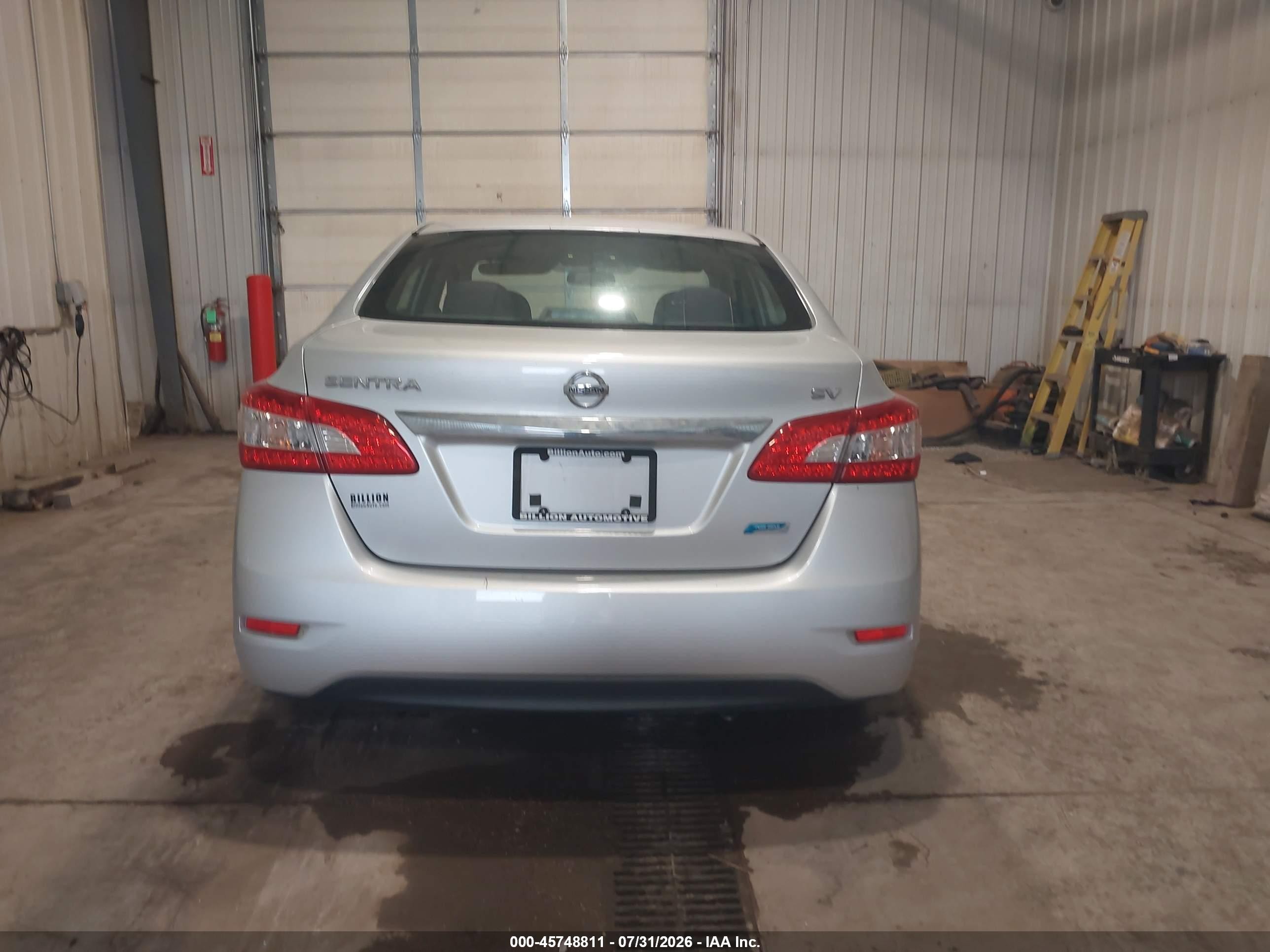 2014 Nissan Sentra Fe+ S/fe+ Sv/s/sl/sr/sv Silver vin: 3N1AB7AP0EY237588