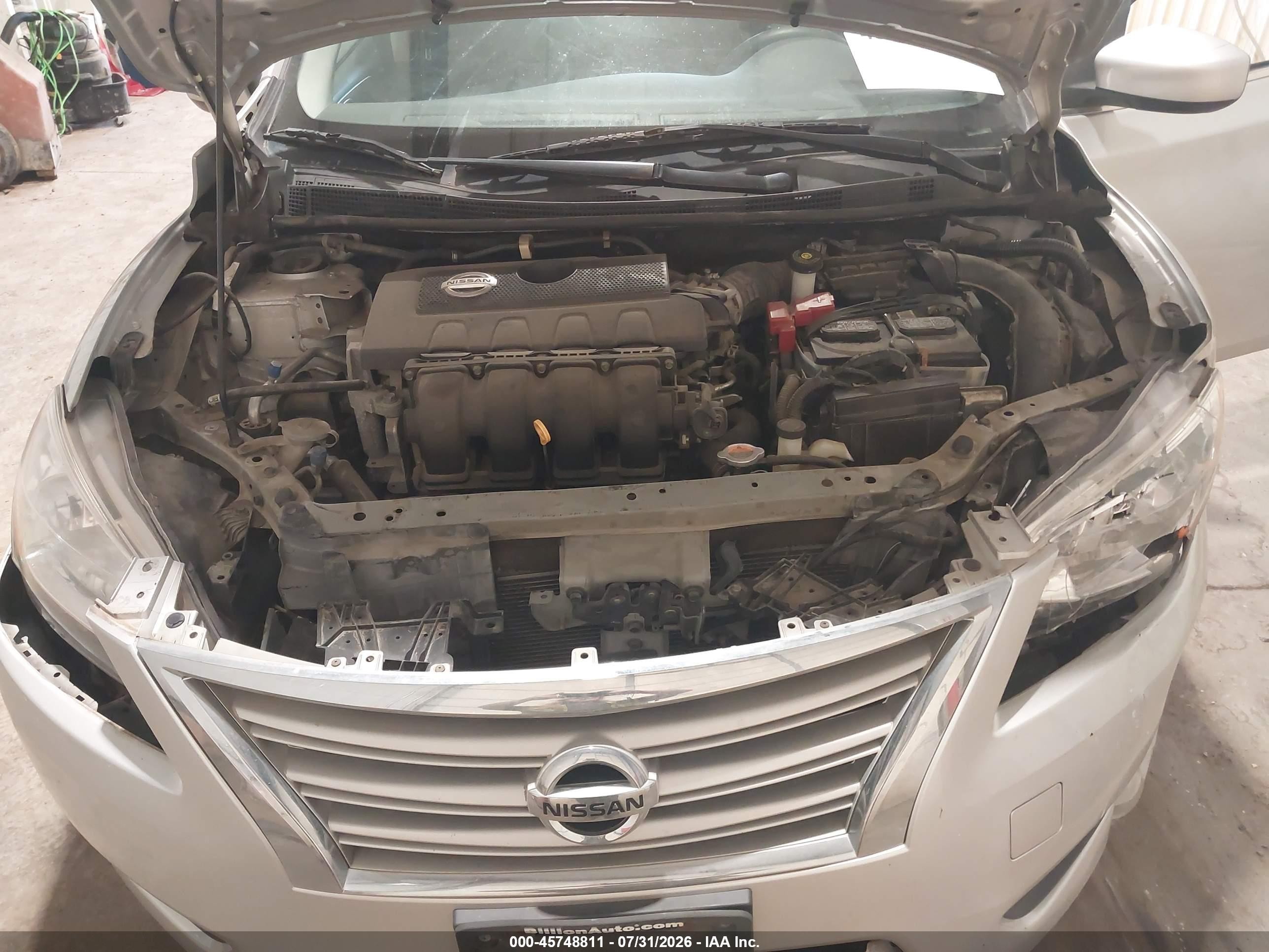 2014 Nissan Sentra Fe+ S/fe+ Sv/s/sl/sr/sv Silver vin: 3N1AB7AP0EY237588