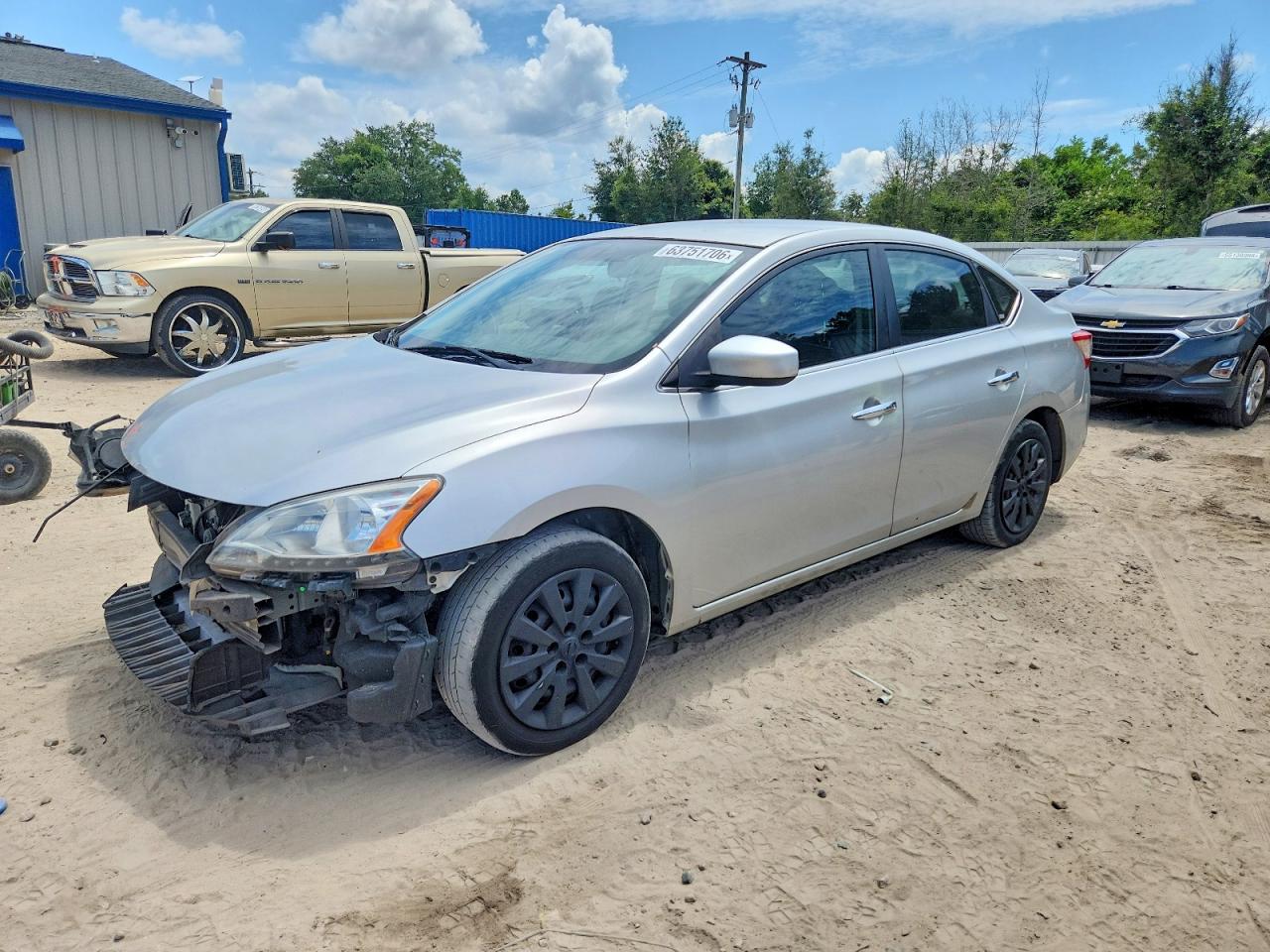 2014 Nissan Sentra S Серебряный vin: 3N1AB7AP0EY248963