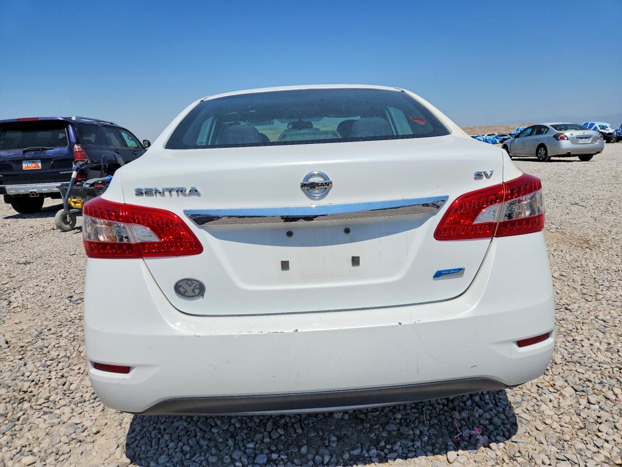 2014 Nissan Sentra Sv White vin: 3N1AB7AP0EY250017