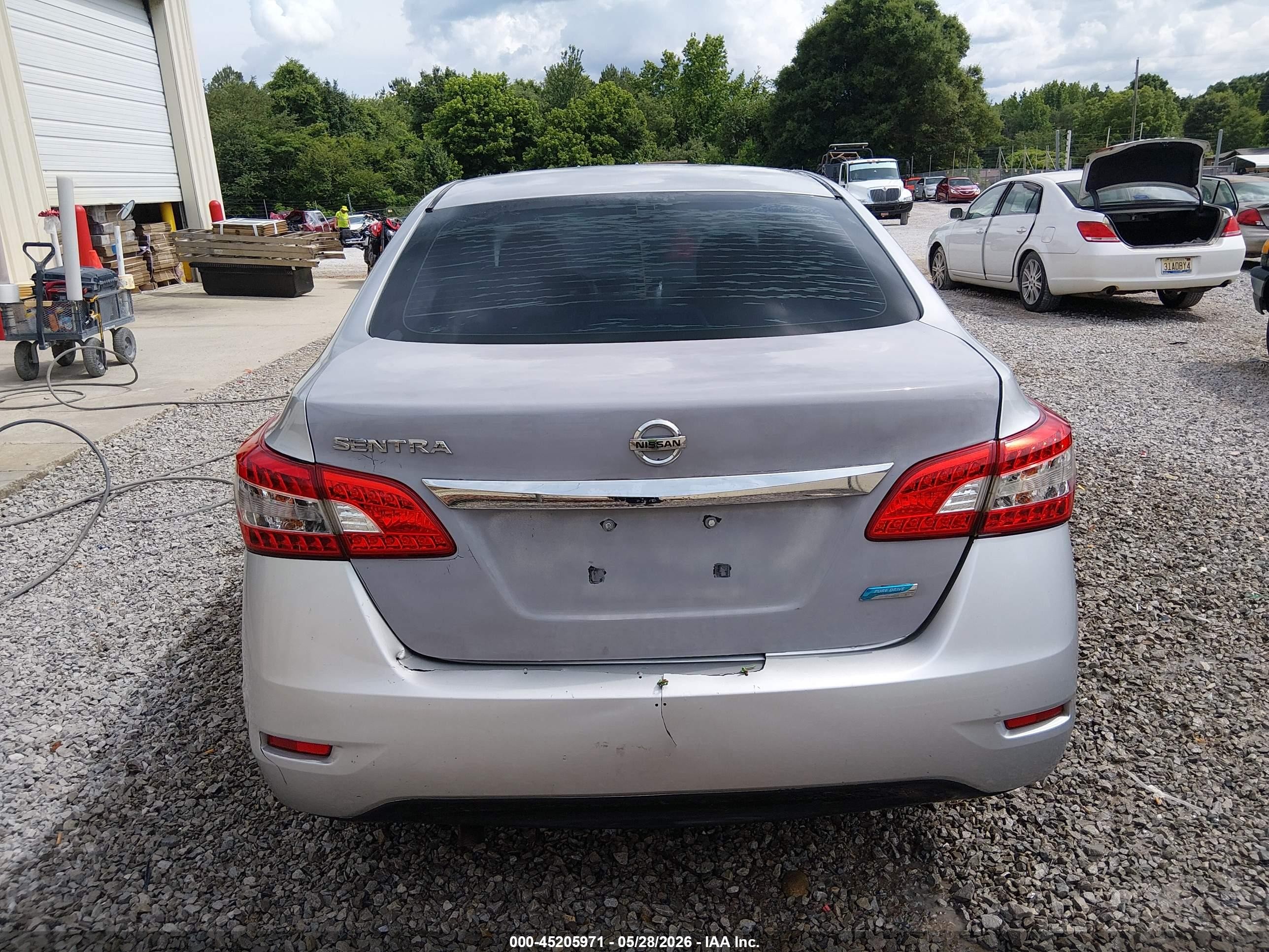 2014 Nissan Sentra S Silver vin: 3N1AB7AP0EY251538
