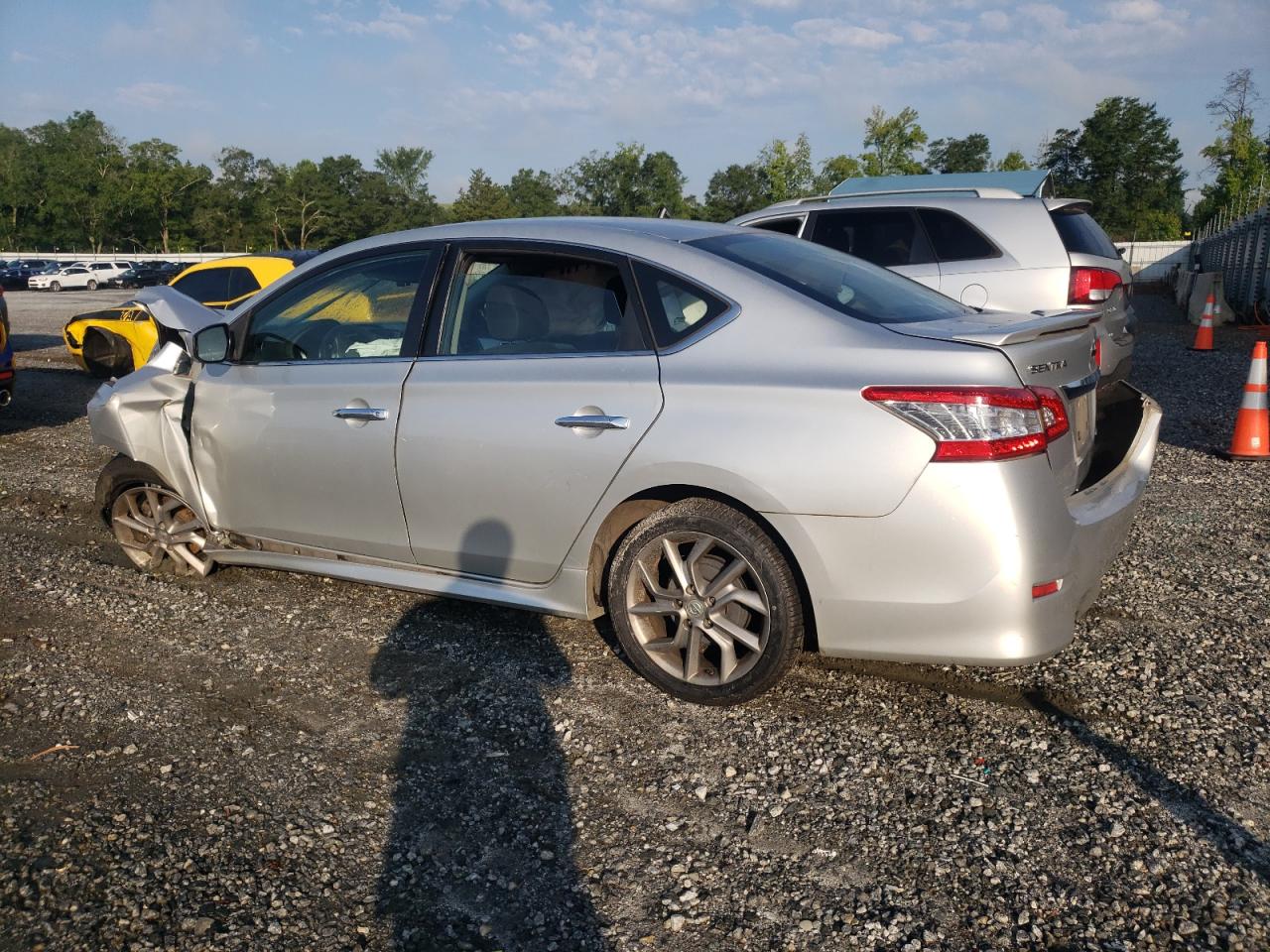 2014 Nissan Sentra S Silver vin: 3N1AB7AP0EY251975