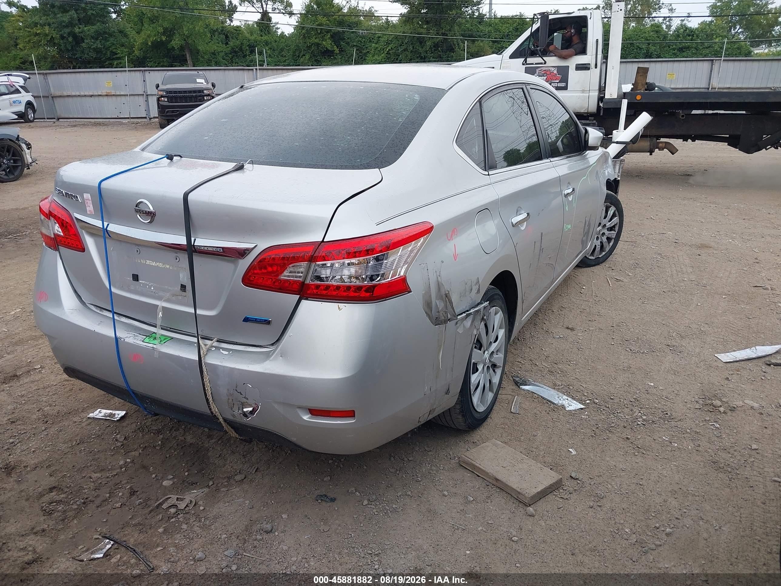 2014 Nissan Sentra S Silver vin: 3N1AB7AP0EY256478
