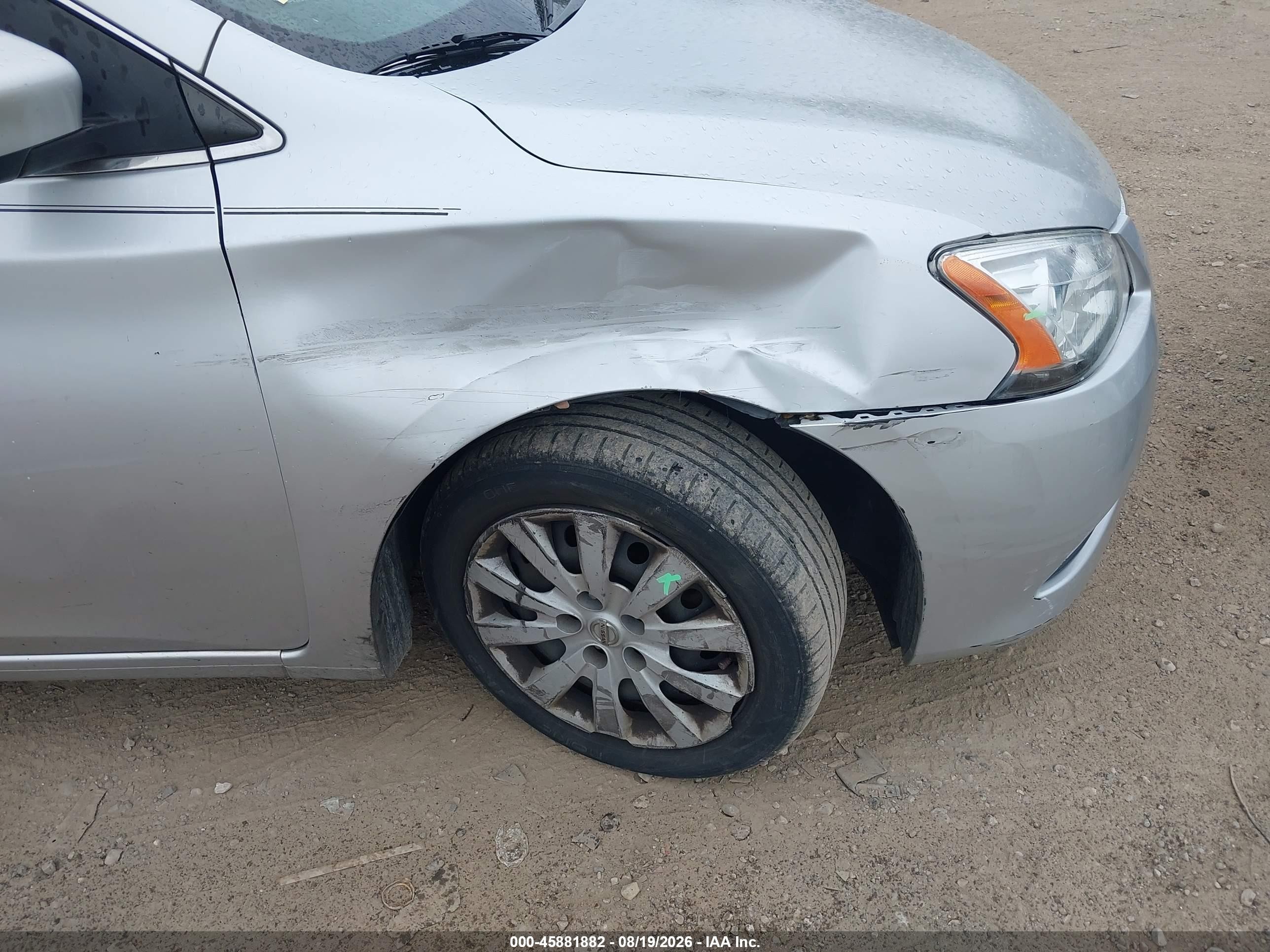 2014 Nissan Sentra S Silver vin: 3N1AB7AP0EY256478