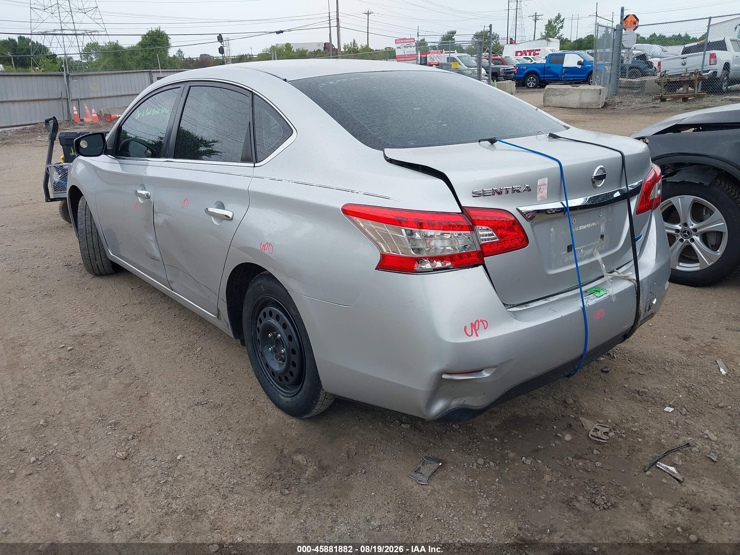 2014 Nissan Sentra S Silver vin: 3N1AB7AP0EY256478