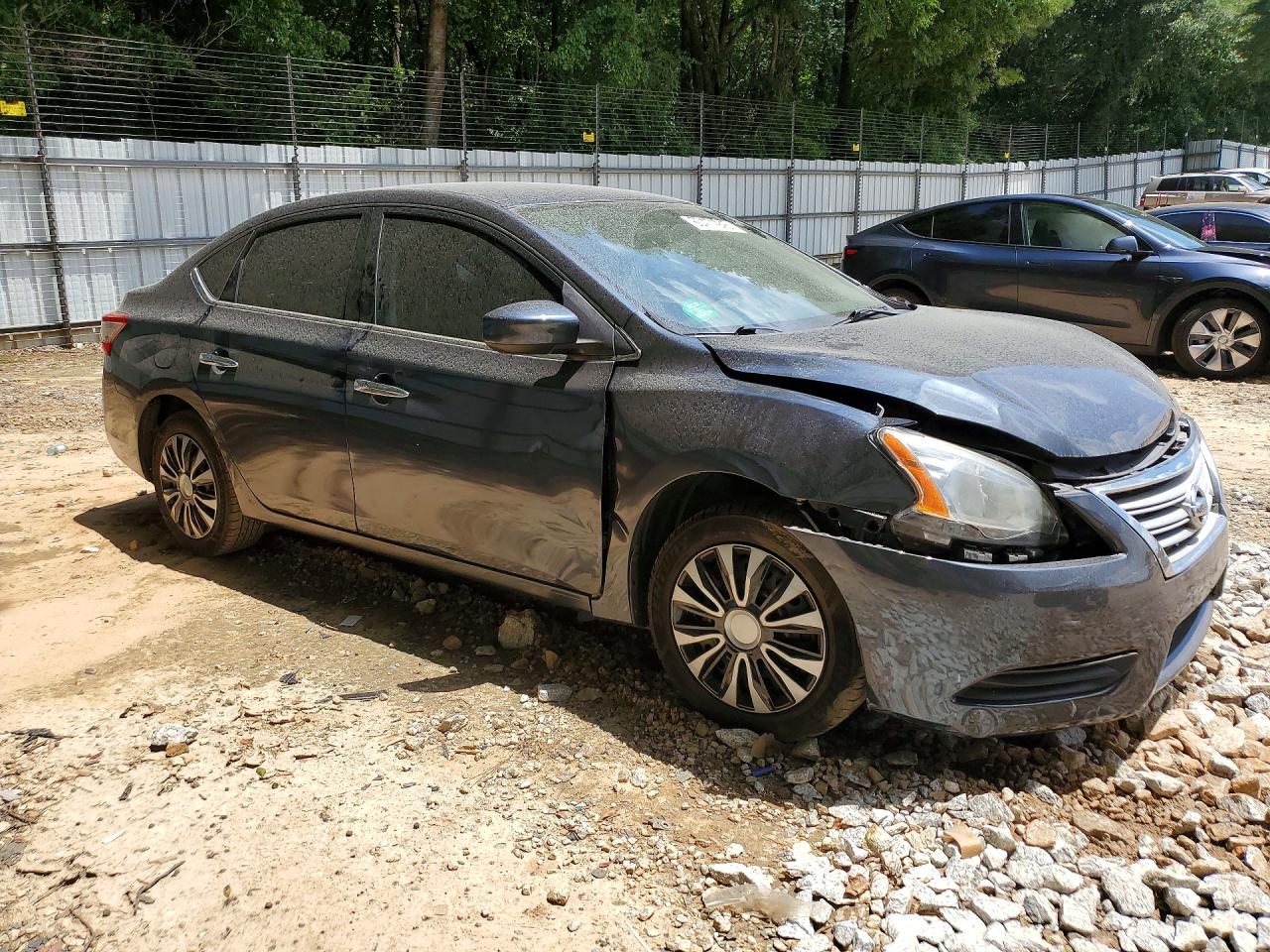 2014 Nissan Sentra Sv Серый vin: 3N1AB7AP0EY258389