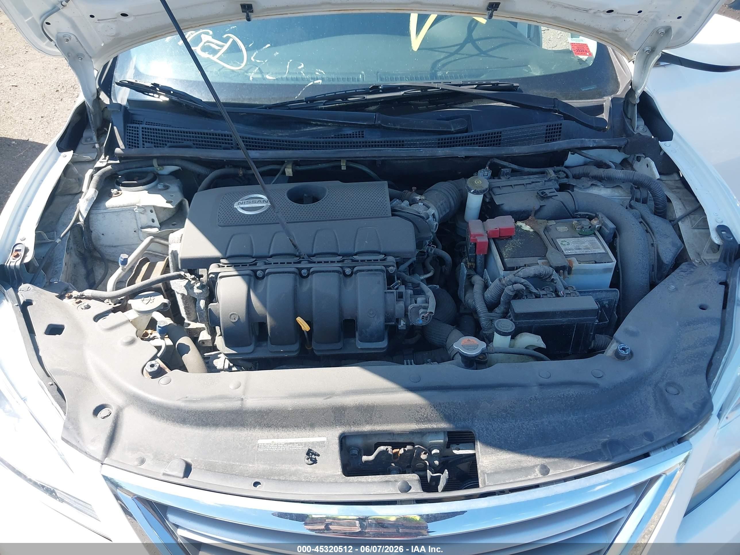 2014 Nissan Sentra Sv White vin: 3N1AB7AP0EY266783