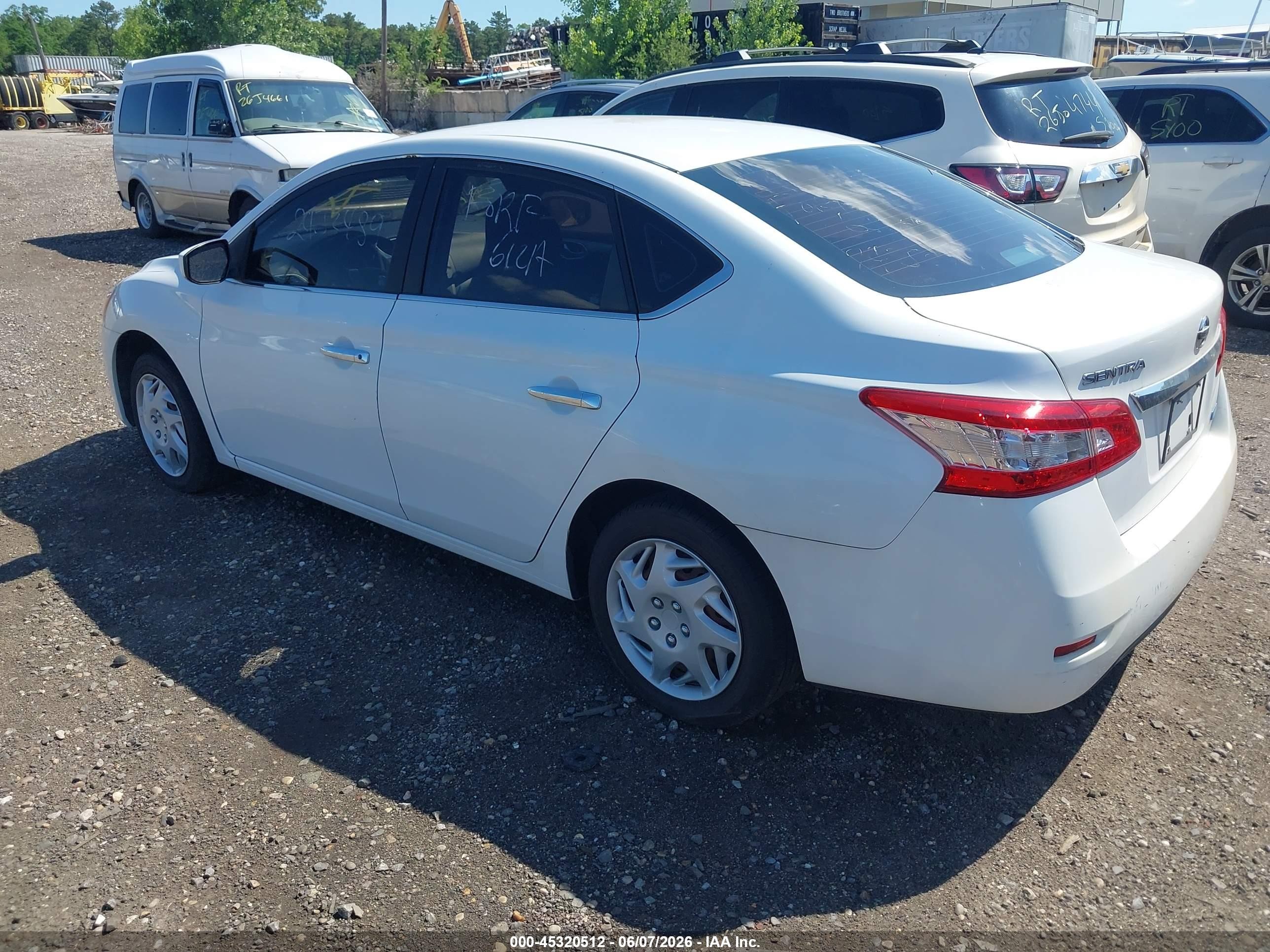 2014 Nissan Sentra Sv White vin: 3N1AB7AP0EY266783