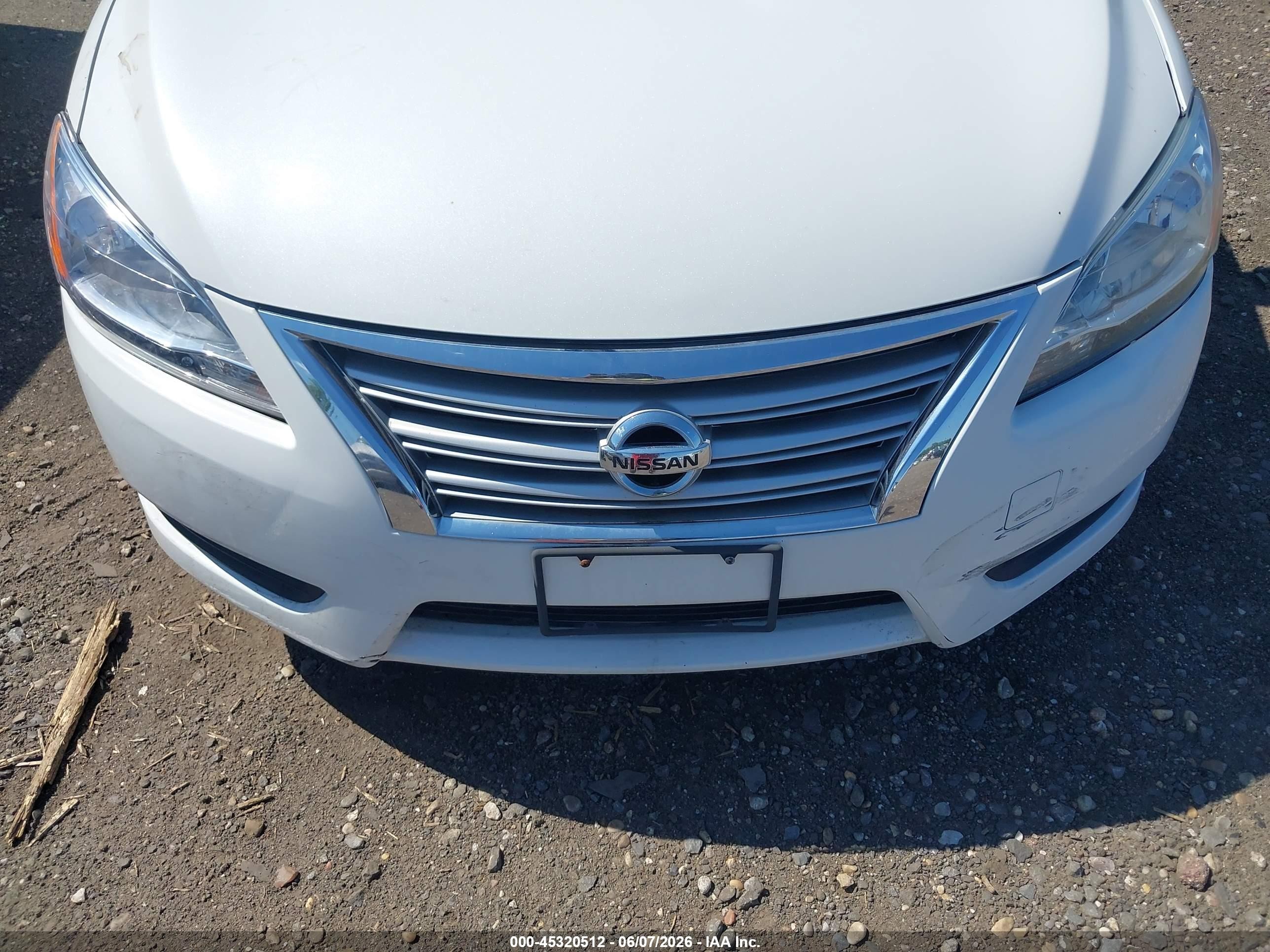 2014 Nissan Sentra Sv White vin: 3N1AB7AP0EY266783
