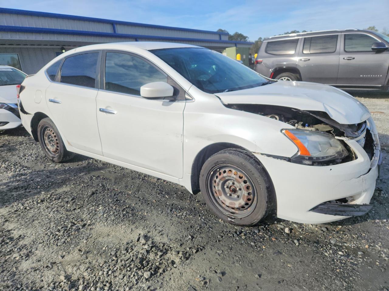2014 Nissan Sentra S White vin: 3N1AB7AP0EY273703