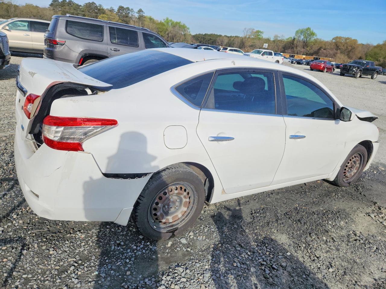2014 Nissan Sentra S White vin: 3N1AB7AP0EY273703