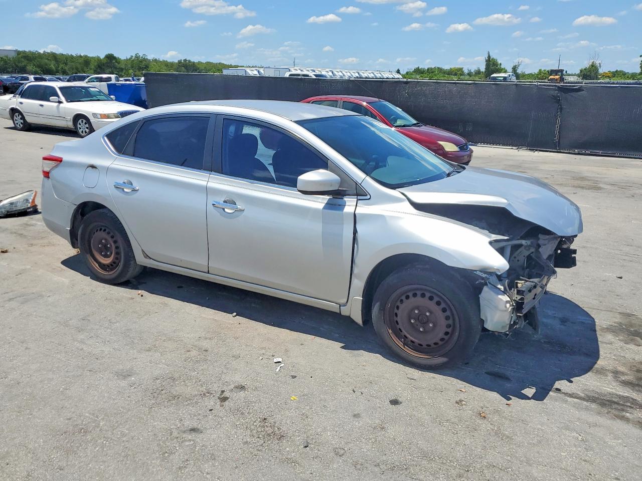 2014 Nissan Sentra Sv Серебряный vin: 3N1AB7AP0EY274799