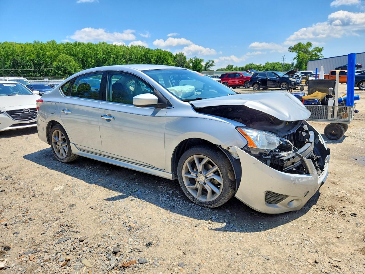 2014 Nissan Sentra Sr Silver vin: 3N1AB7AP0EY279775