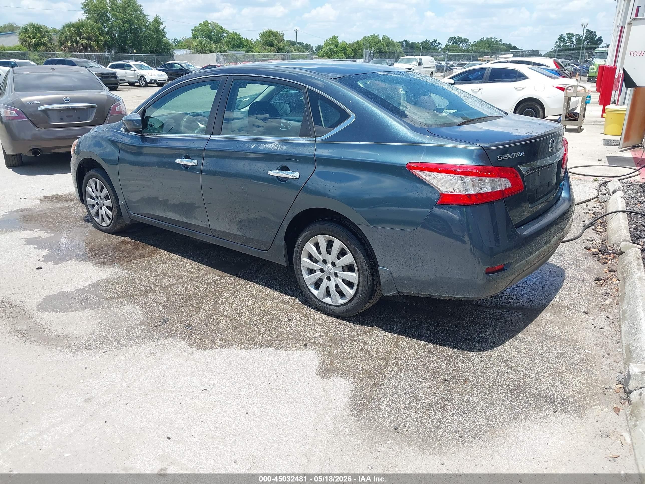 2014 Nissan Sentra S Green vin: 3N1AB7AP0EY298200