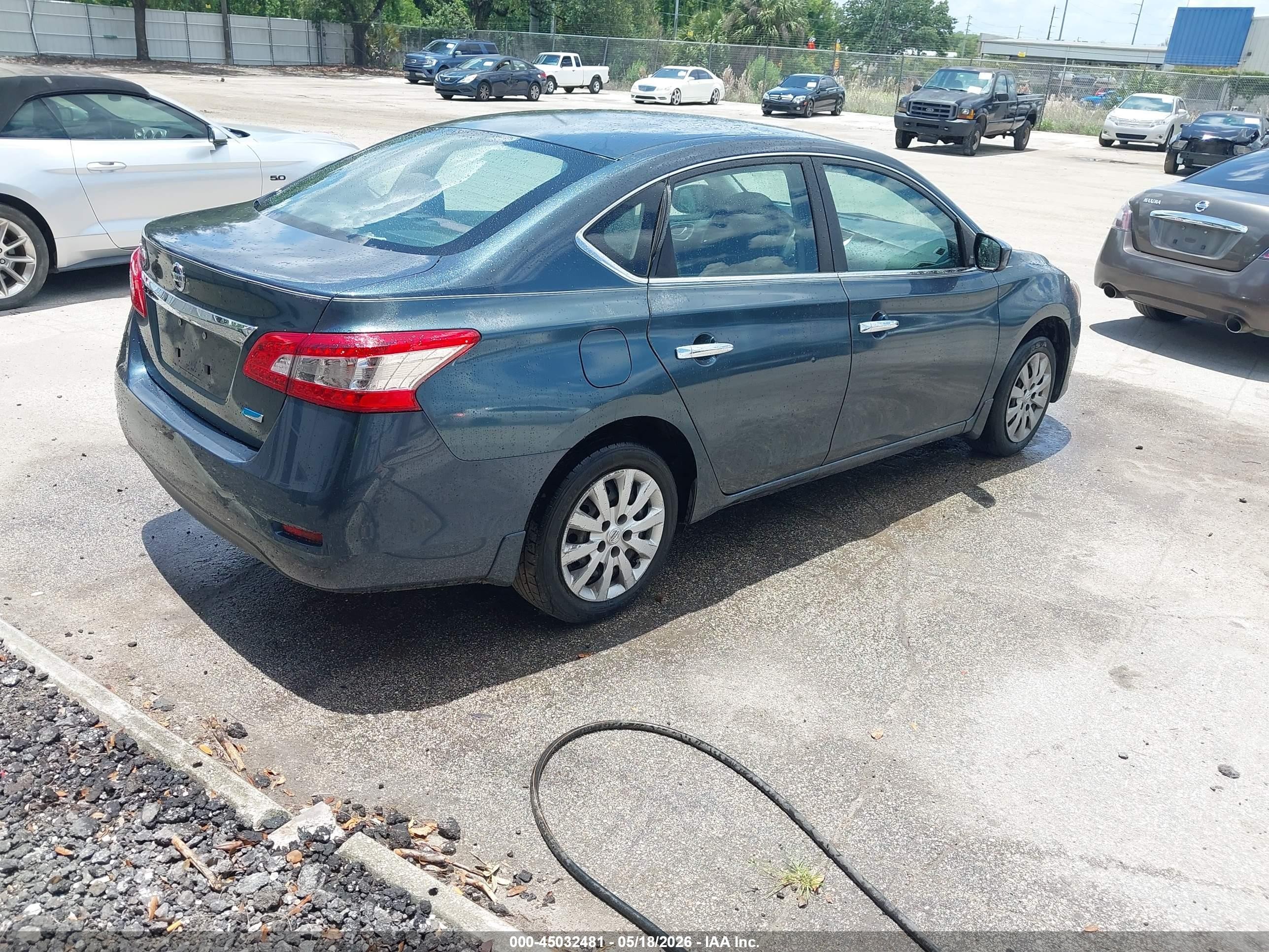 2014 Nissan Sentra S Green vin: 3N1AB7AP0EY298200