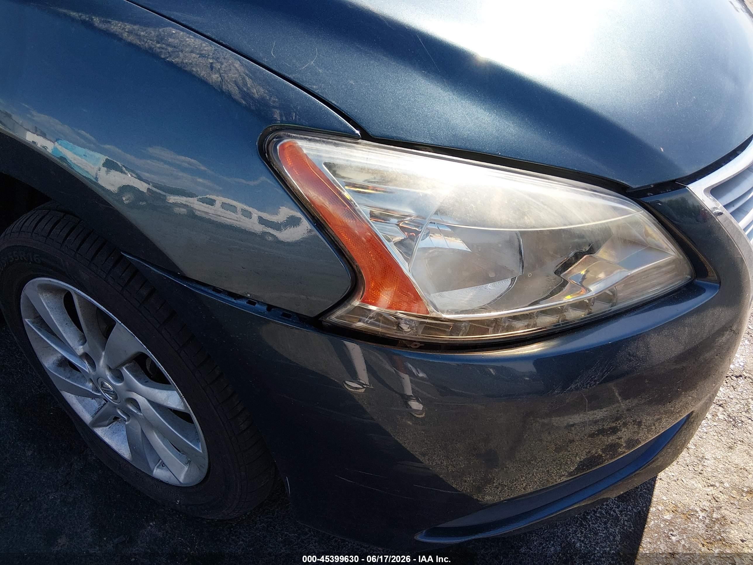 2014 Nissan Sentra Sv Blue vin: 3N1AB7AP0EY300043