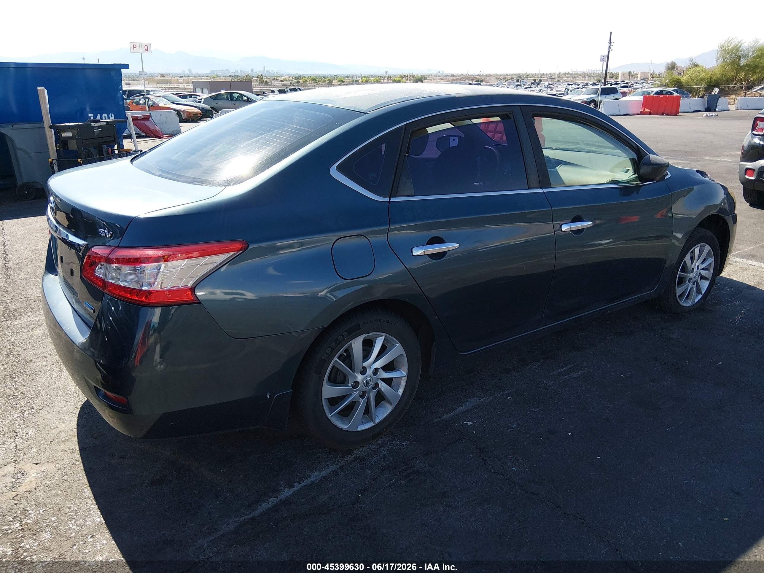 2014 Nissan Sentra Sv Blue vin: 3N1AB7AP0EY300043