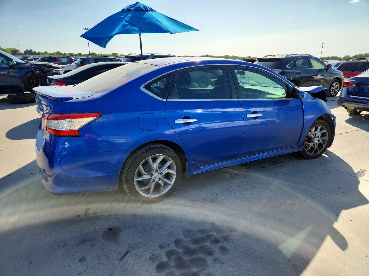 2014 Nissan Sentra Sr Blue vin: 3N1AB7AP0EY306831