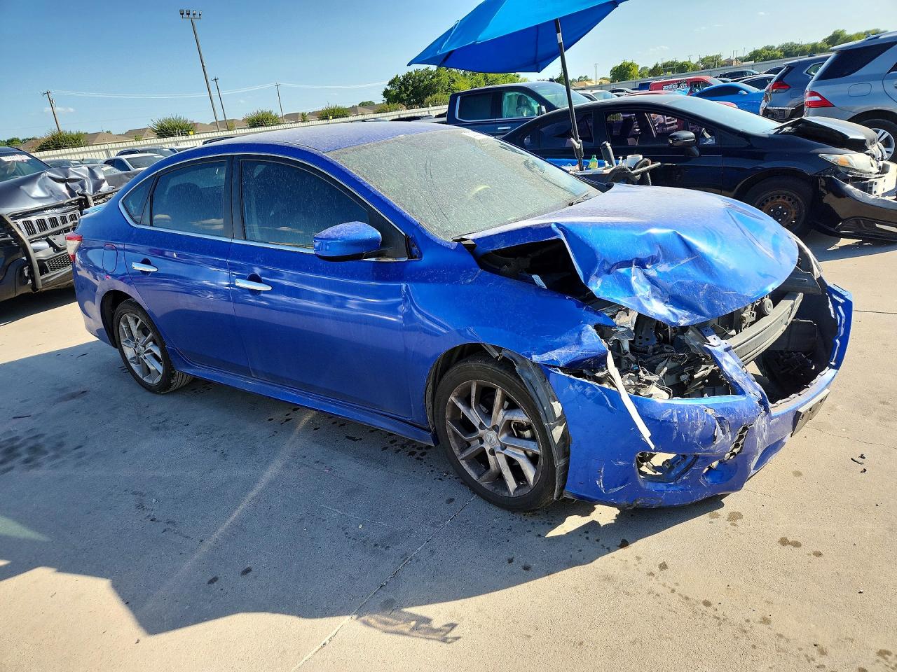 2014 Nissan Sentra Sr Blue vin: 3N1AB7AP0EY306831