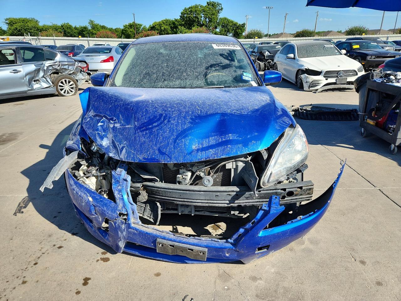 2014 Nissan Sentra Sr Blue vin: 3N1AB7AP0EY306831