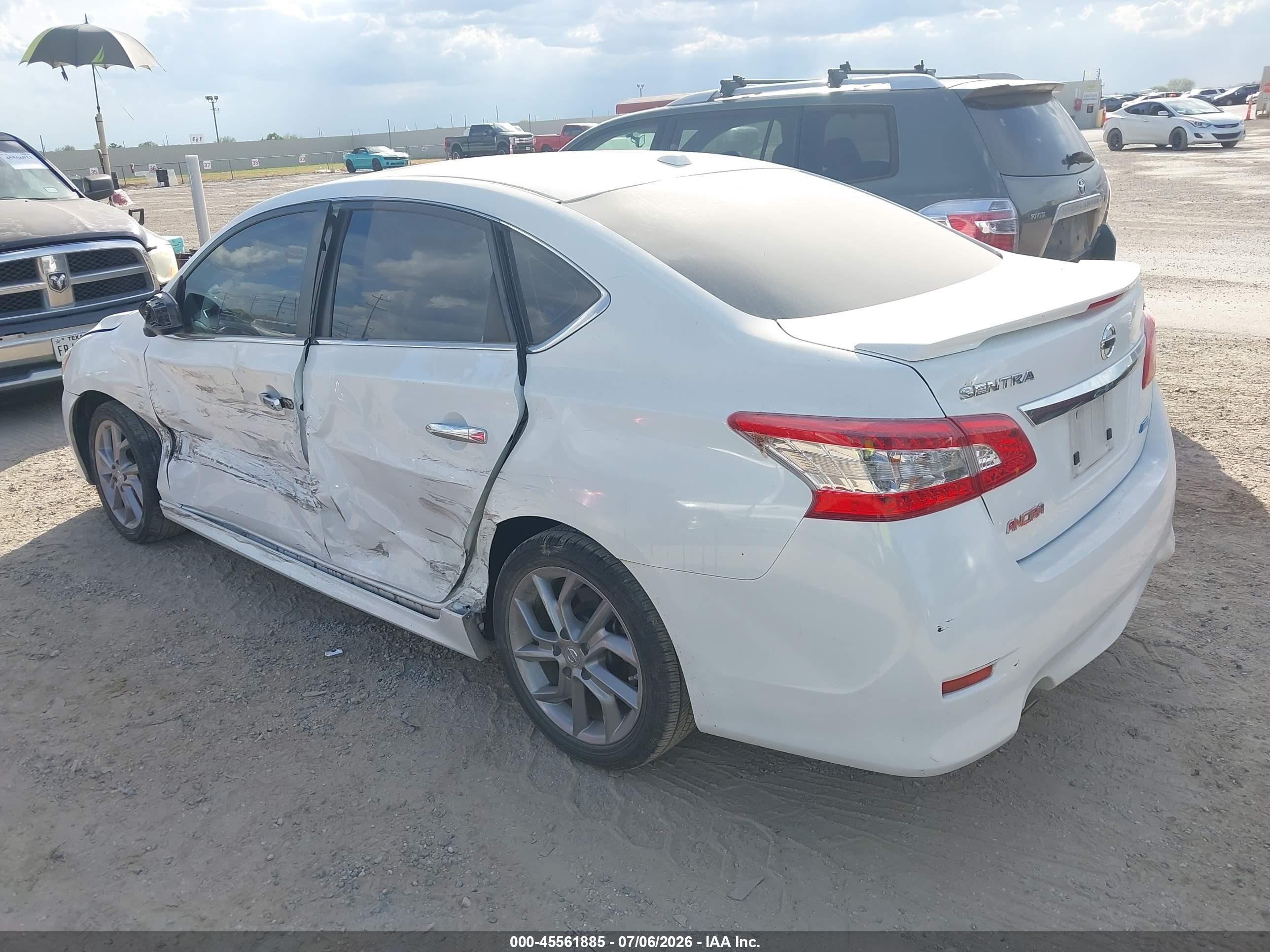 2014 Nissan Sentra Sr White vin: 3N1AB7AP0EY307980