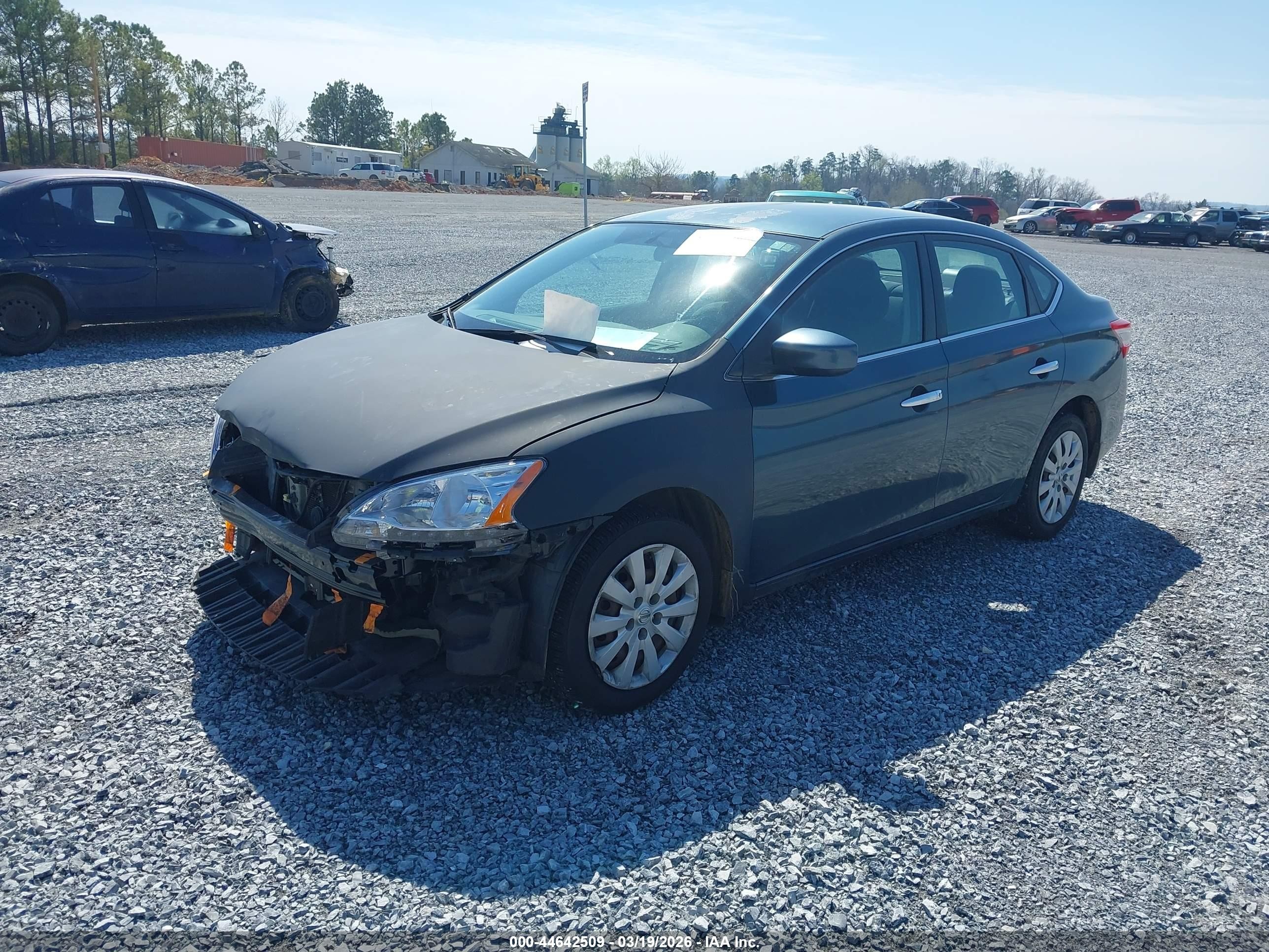 2014 Nissan Sentra Sv Blue vin: 3N1AB7AP0EY310765