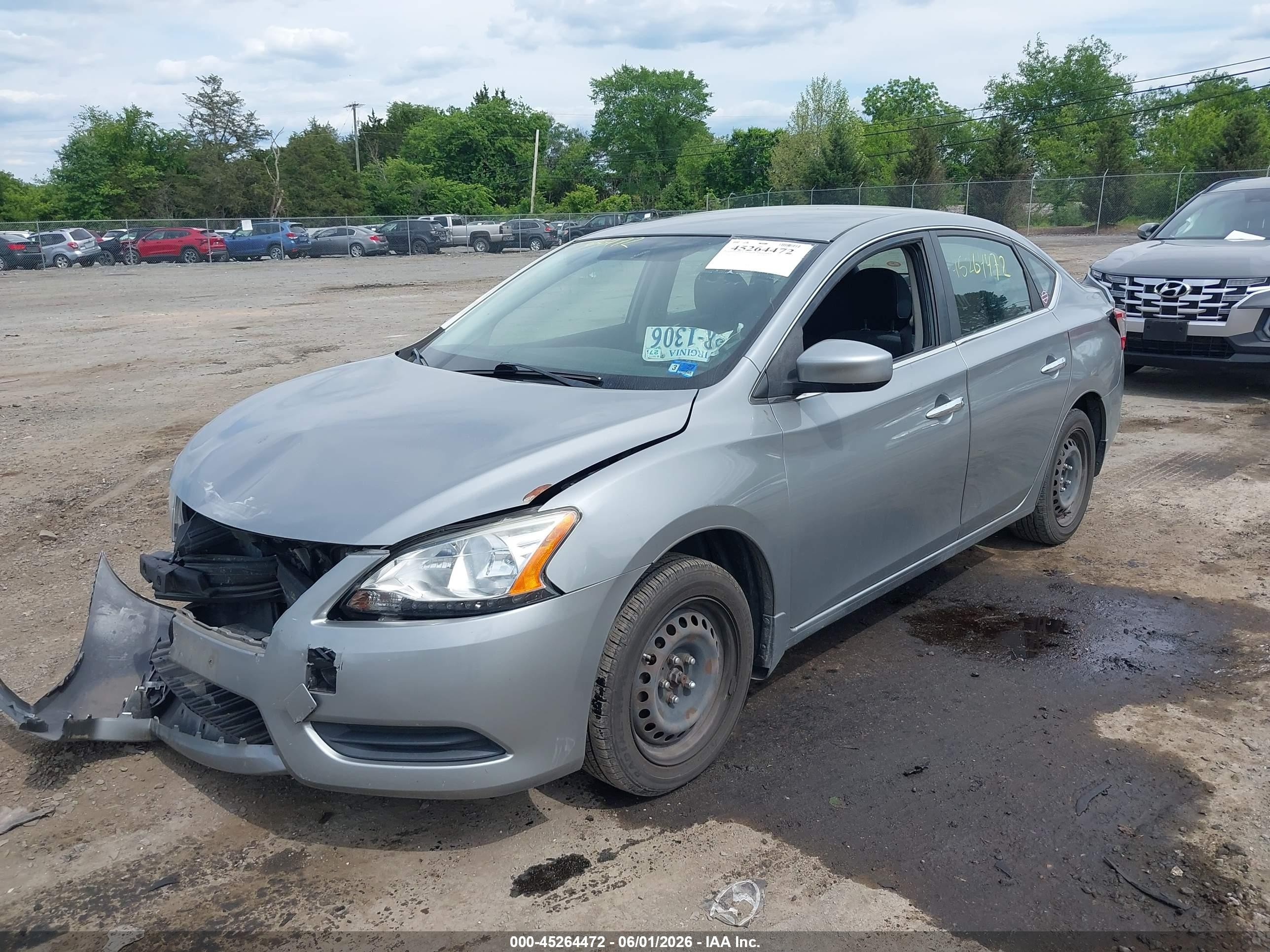 2014 Nissan Sentra Sv Gray vin: 3N1AB7AP0EY320292