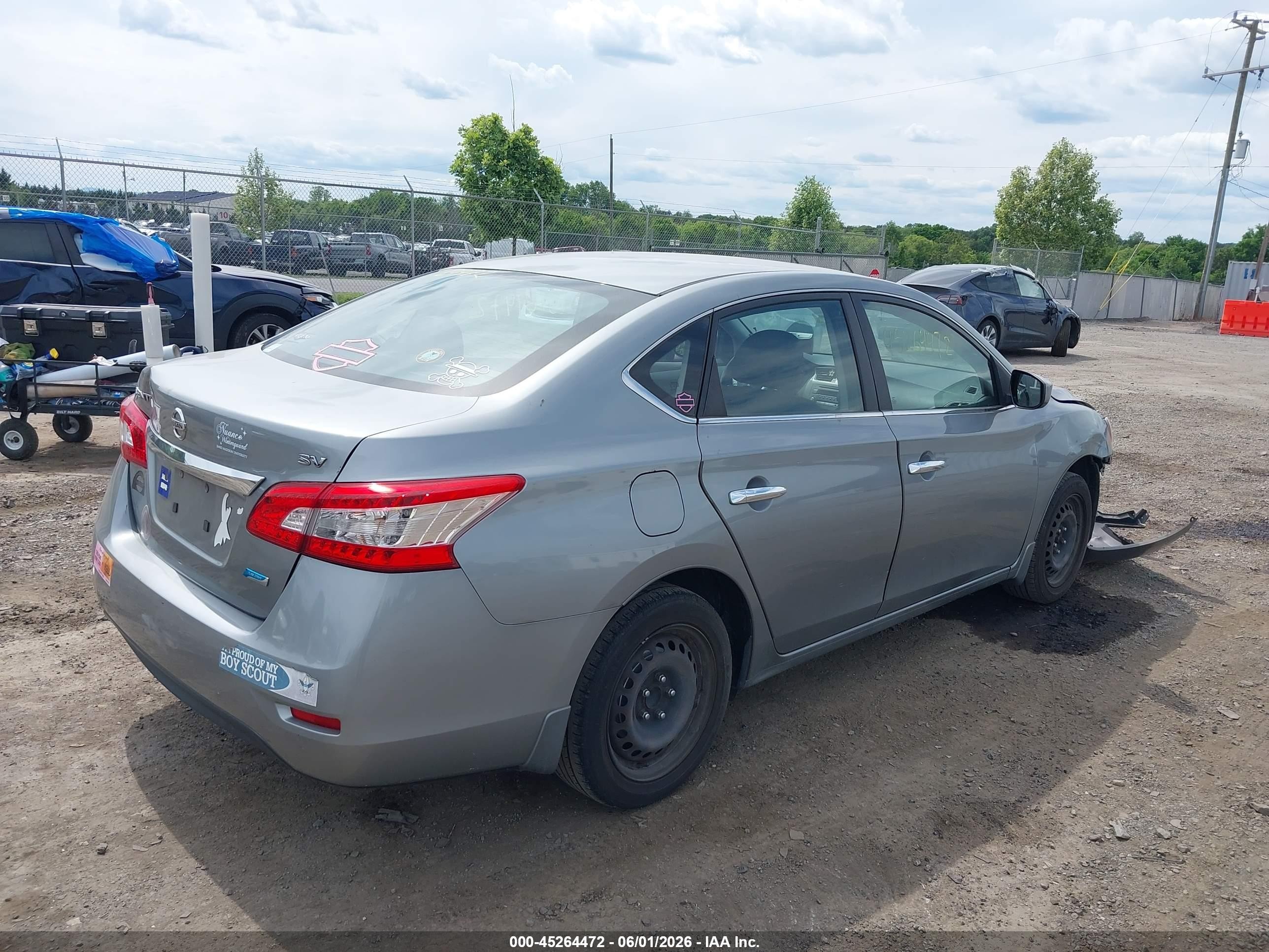 2014 Nissan Sentra Sv Gray vin: 3N1AB7AP0EY320292