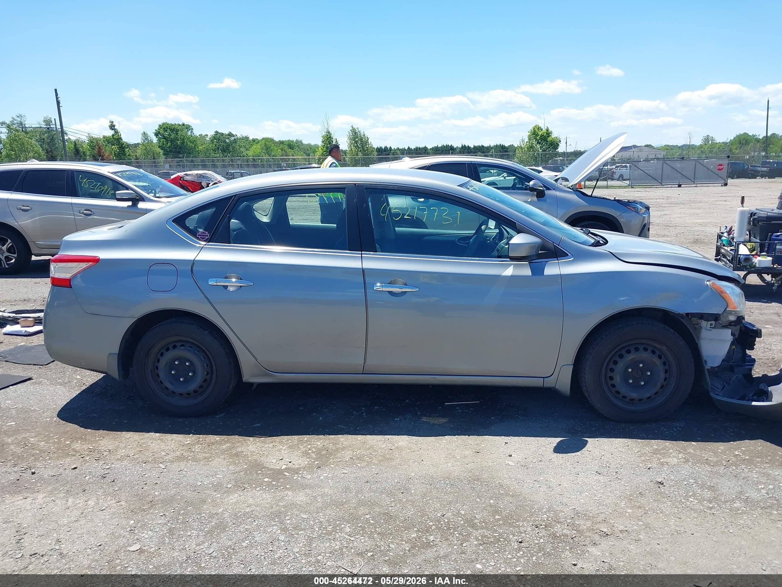 2014 Nissan Sentra Sv Gray vin: 3N1AB7AP0EY320292