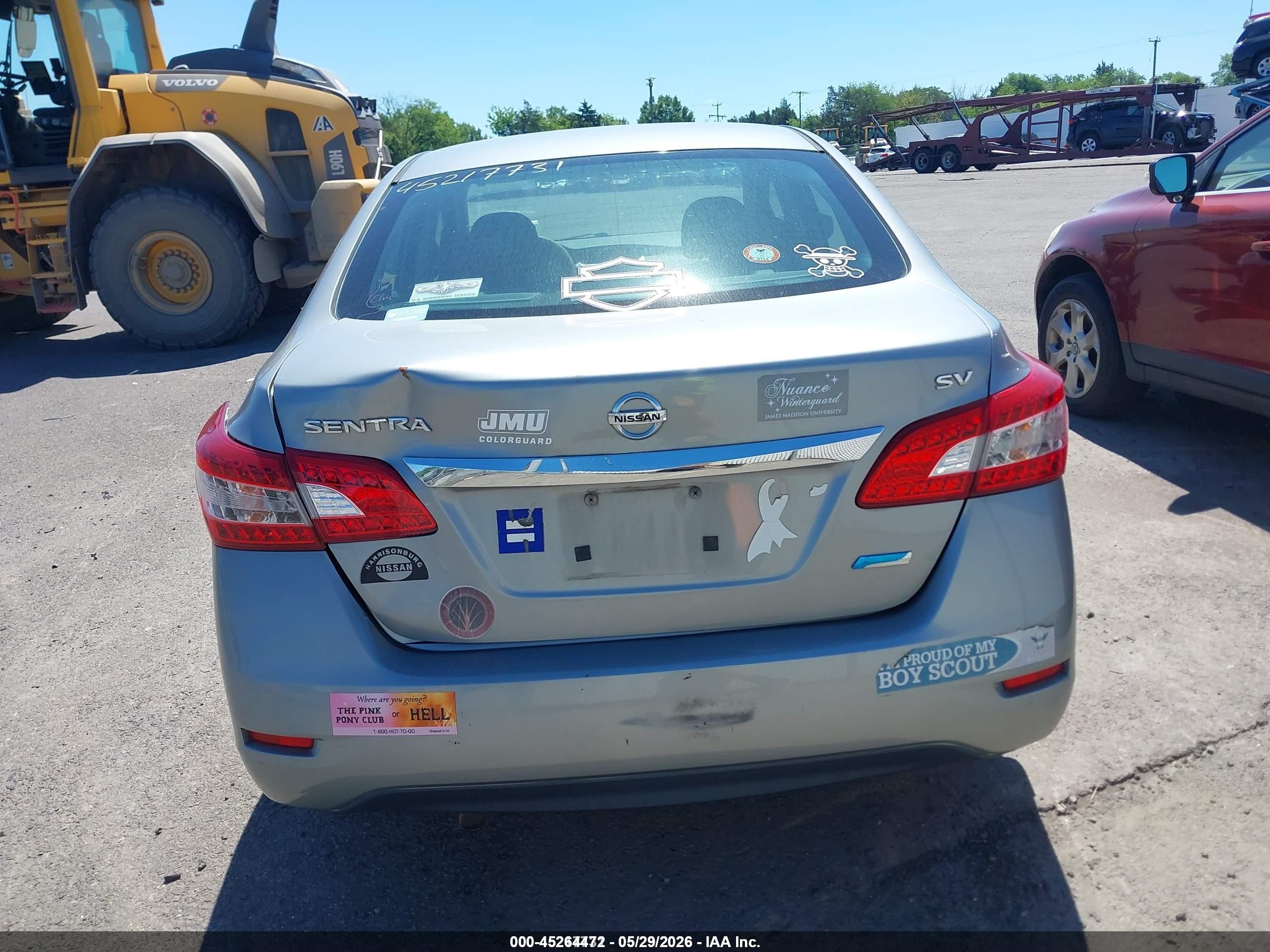 2014 Nissan Sentra Sv Gray vin: 3N1AB7AP0EY320292