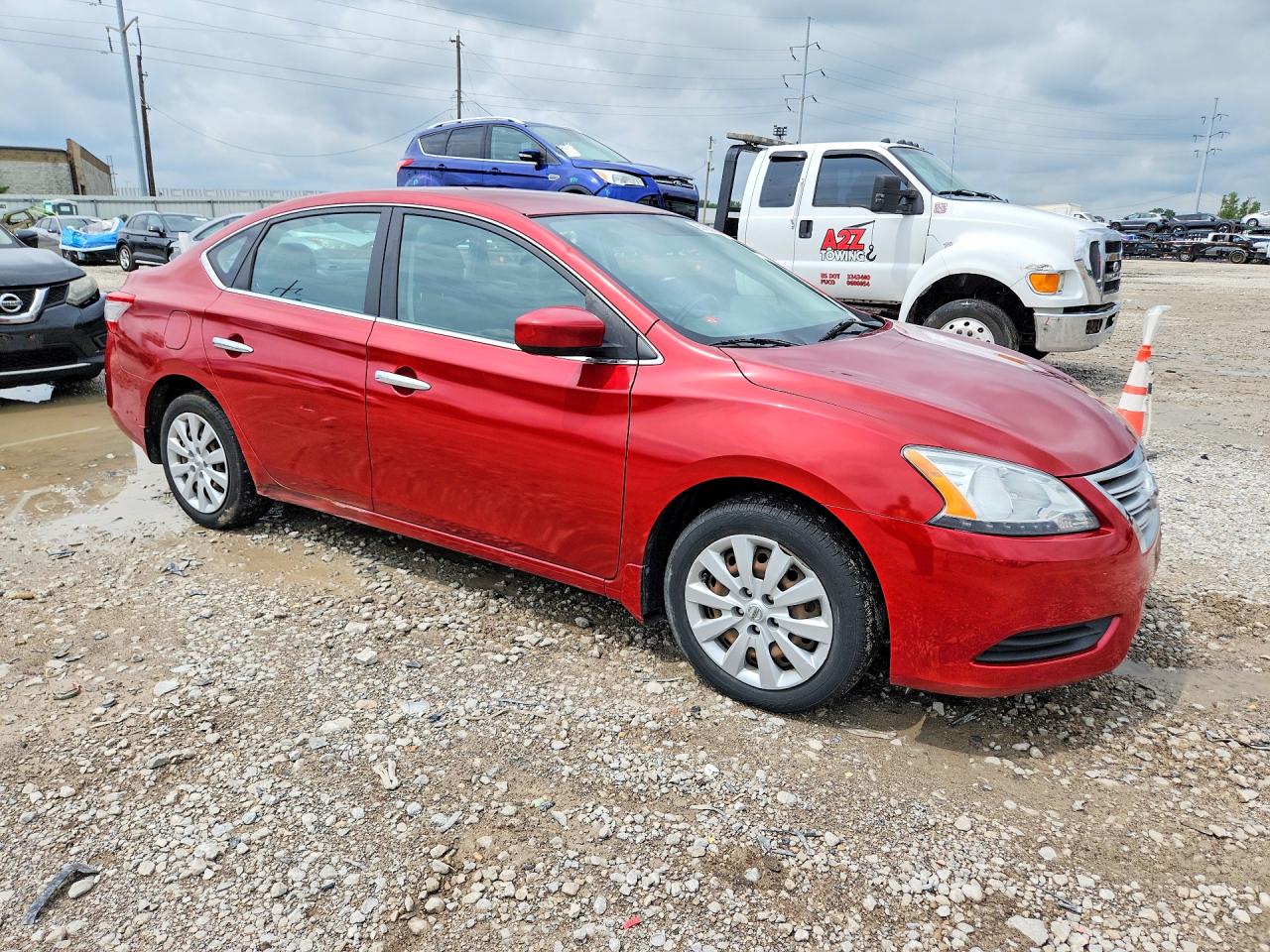 2014 Nissan Sentra Sv Red vin: 3N1AB7AP0EY321894