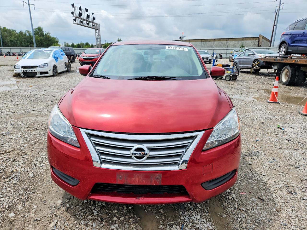 2014 Nissan Sentra Sv Red vin: 3N1AB7AP0EY321894