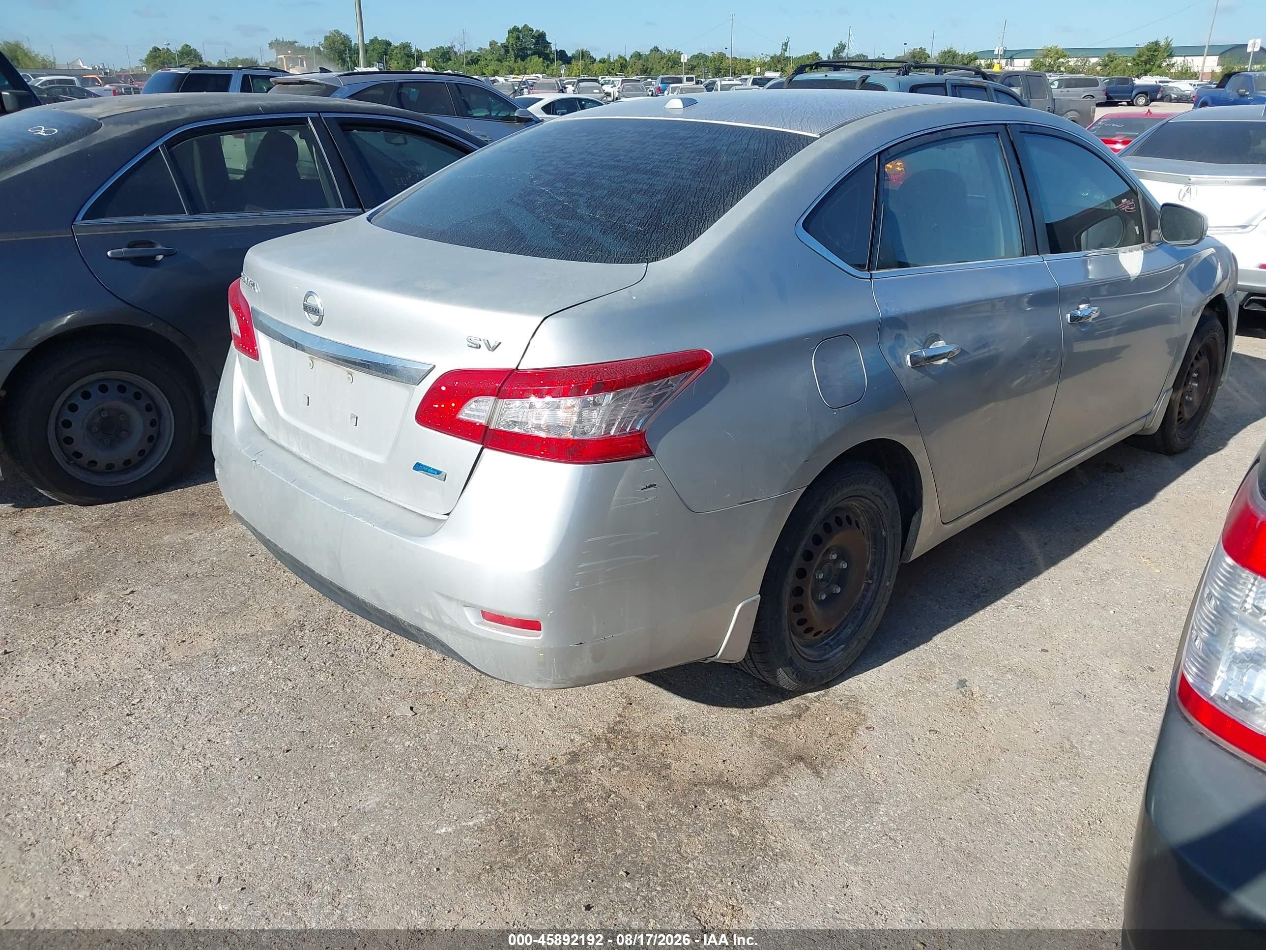 2014 Nissan Sentra Sv Silver vin: 3N1AB7AP0EY325699