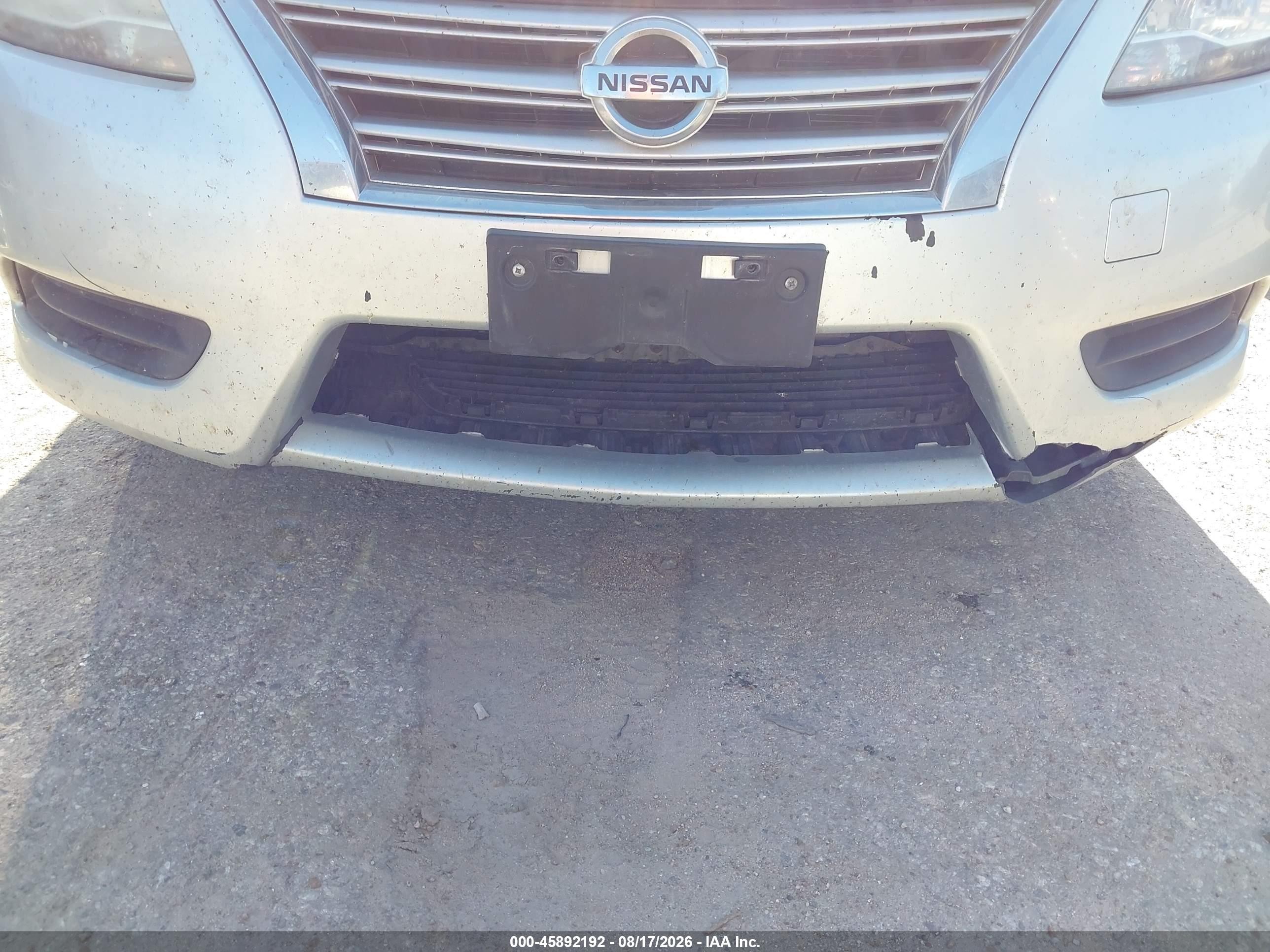 2014 Nissan Sentra Sv Silver vin: 3N1AB7AP0EY325699