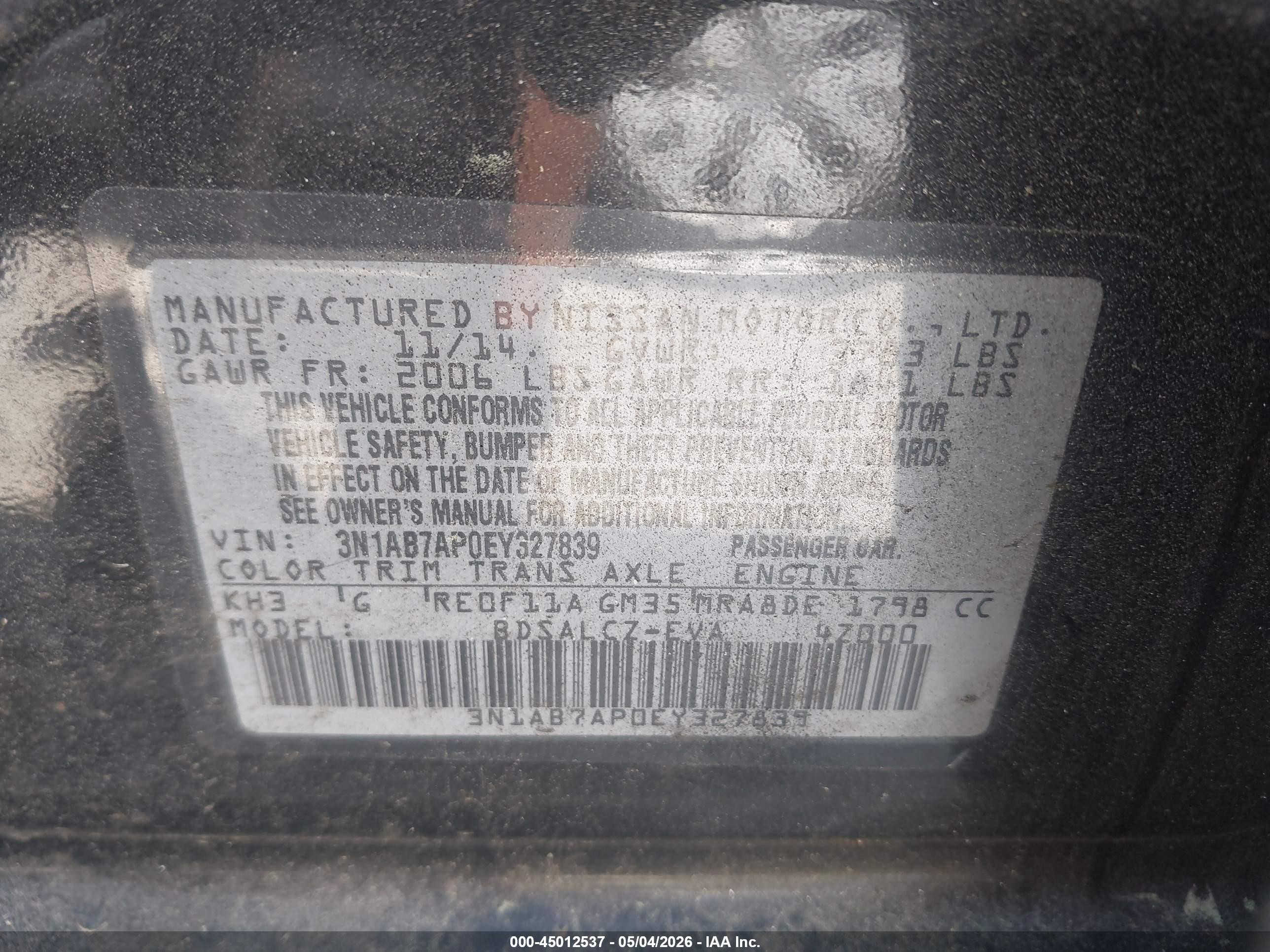 2014 Nissan Sentra S Черный vin: 3N1AB7AP0EY327839