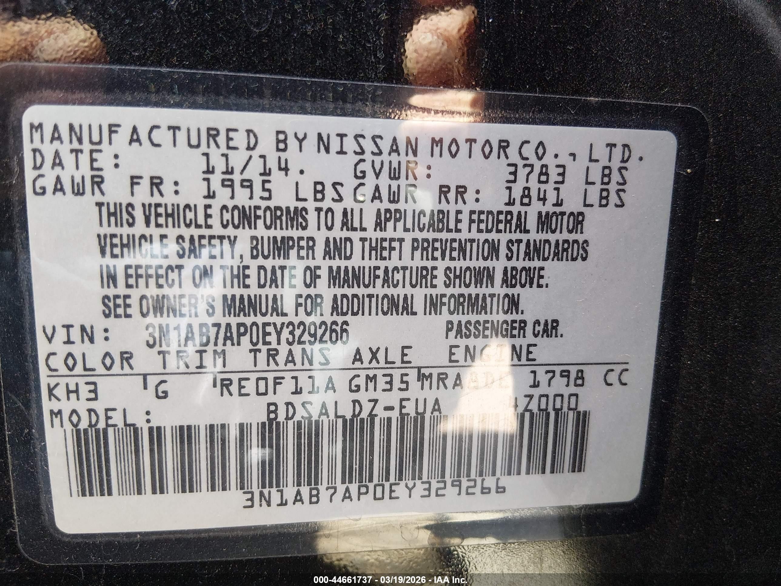 2014 Nissan Sentra Sv Черный vin: 3N1AB7AP0EY329266