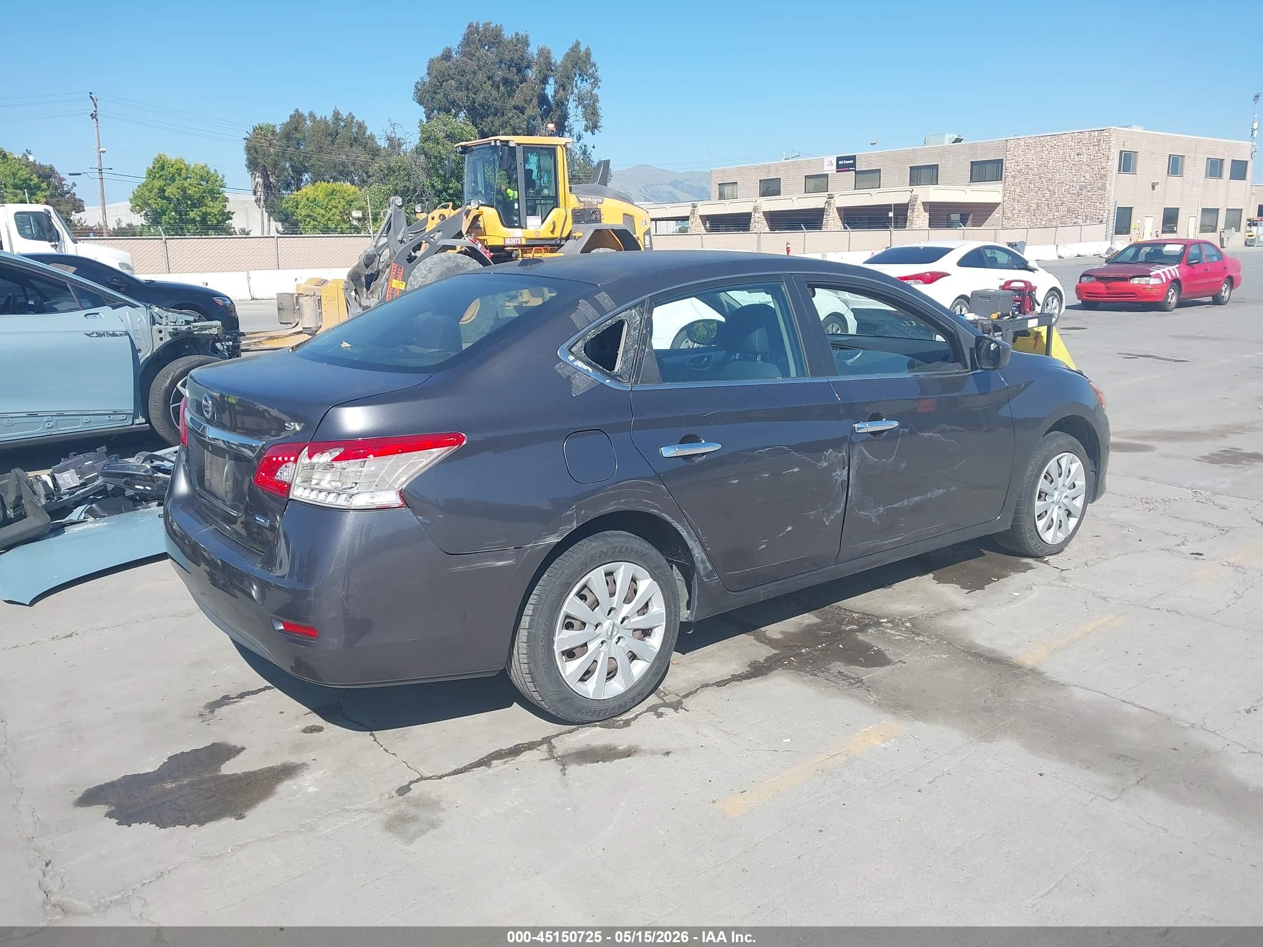 2014 Nissan Sentra Sv Gray vin: 3N1AB7AP0EY330143