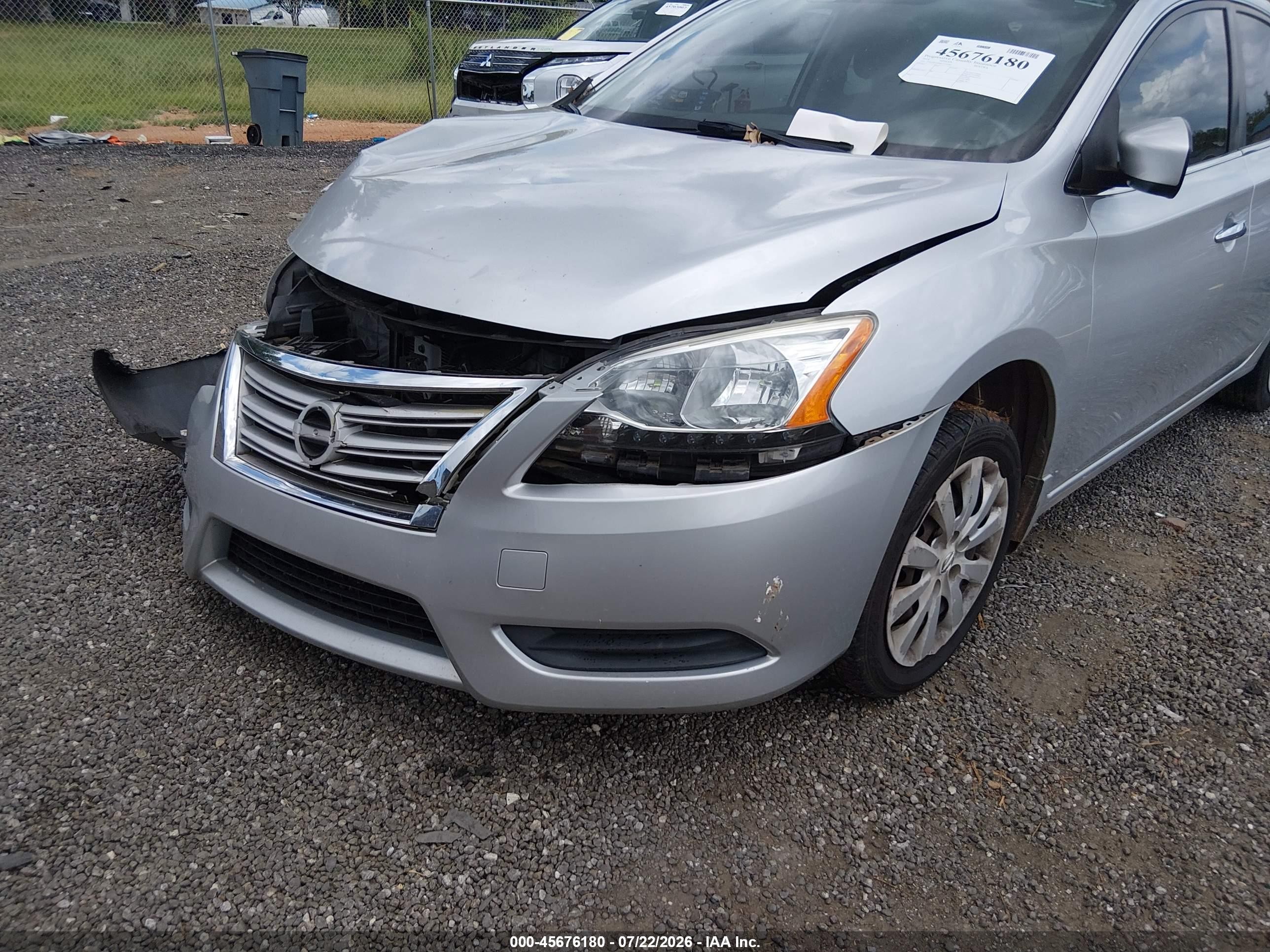 2014 Nissan Sentra S Silver vin: 3N1AB7AP0EY339781