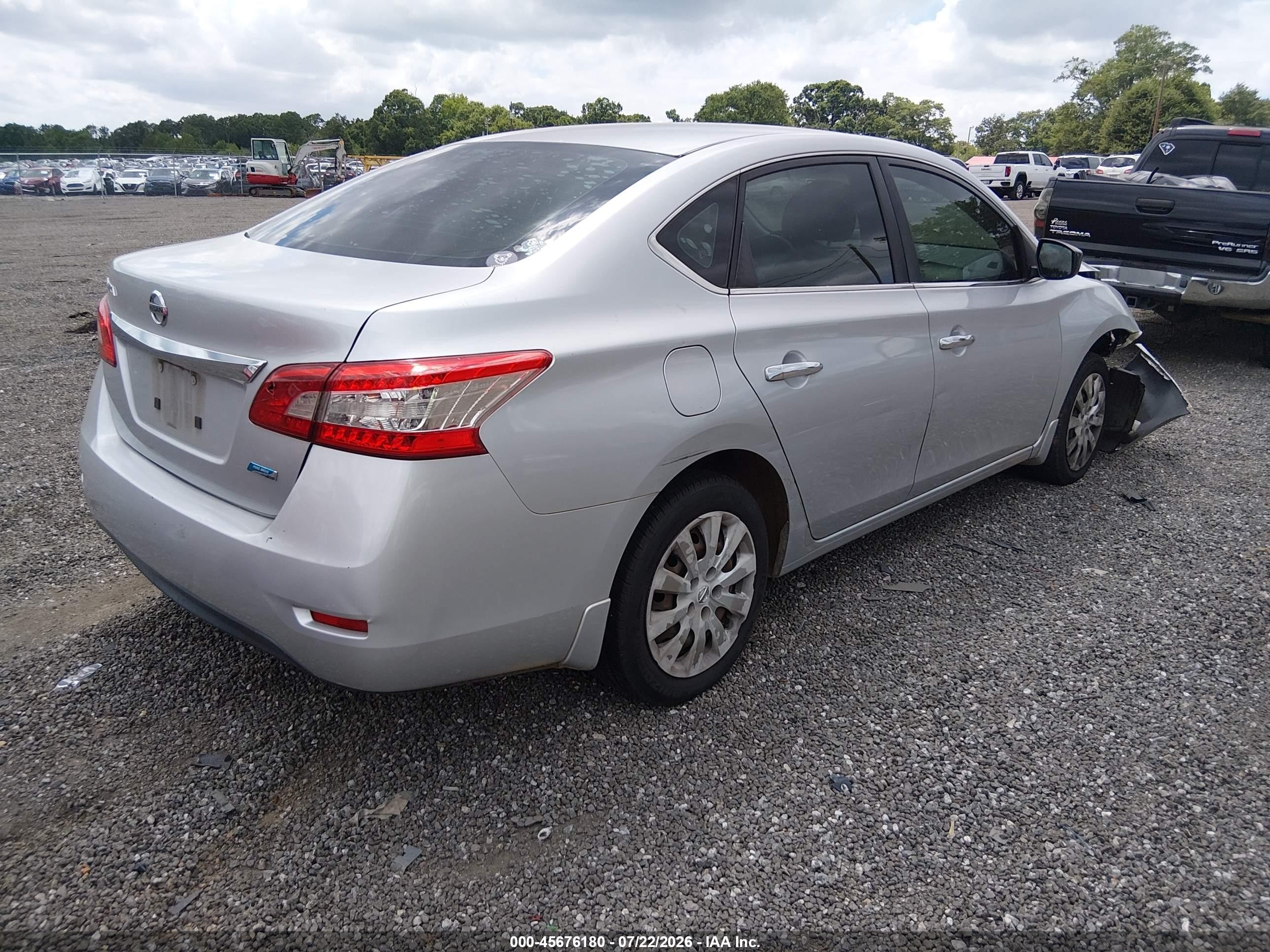 2014 Nissan Sentra S Silver vin: 3N1AB7AP0EY339781
