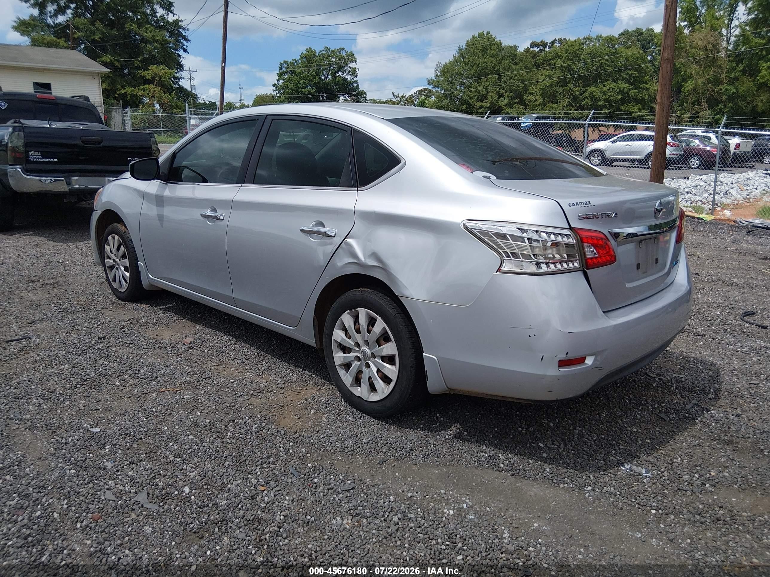 2014 Nissan Sentra S Silver vin: 3N1AB7AP0EY339781