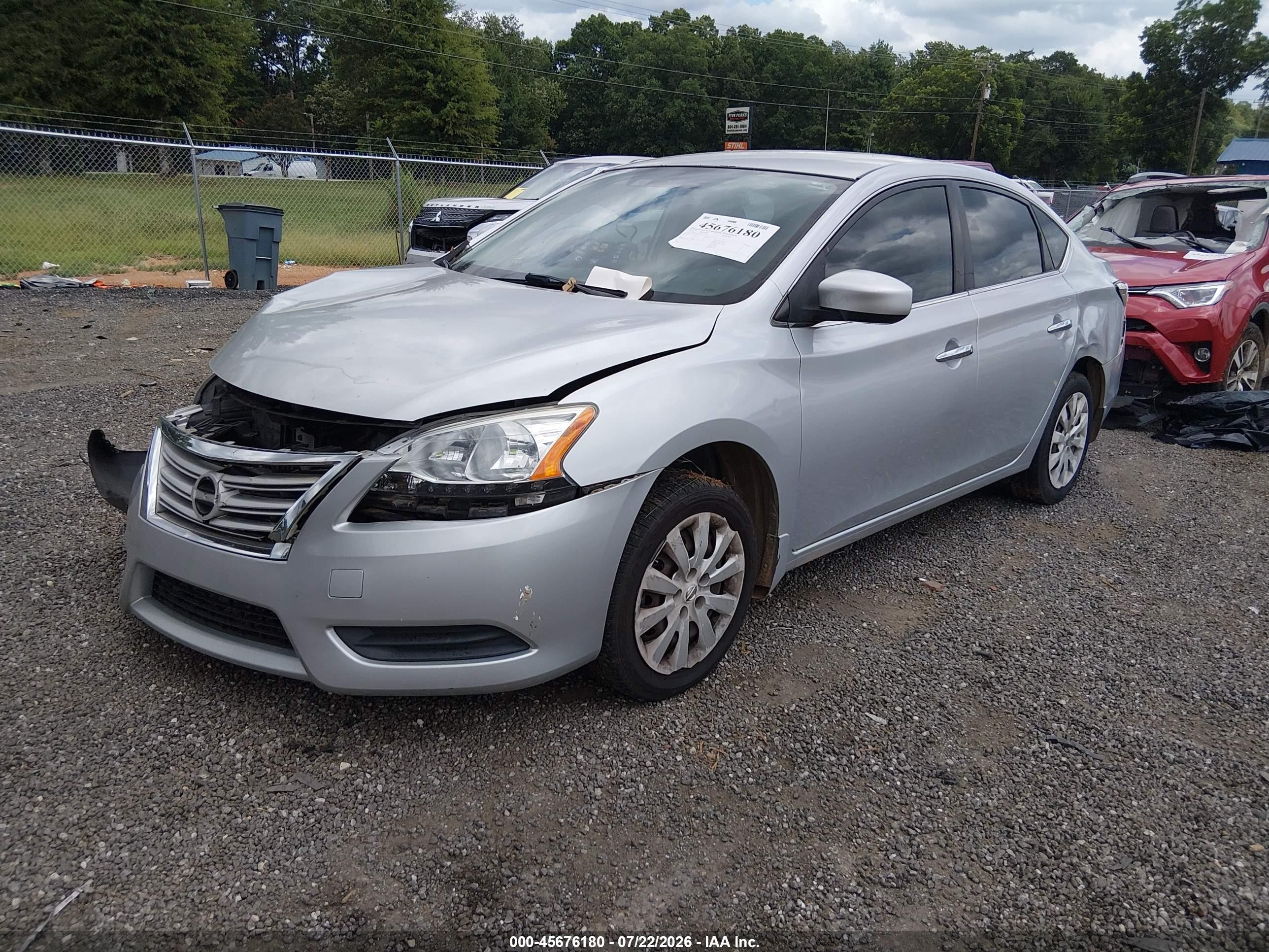 2014 Nissan Sentra S Silver vin: 3N1AB7AP0EY339781