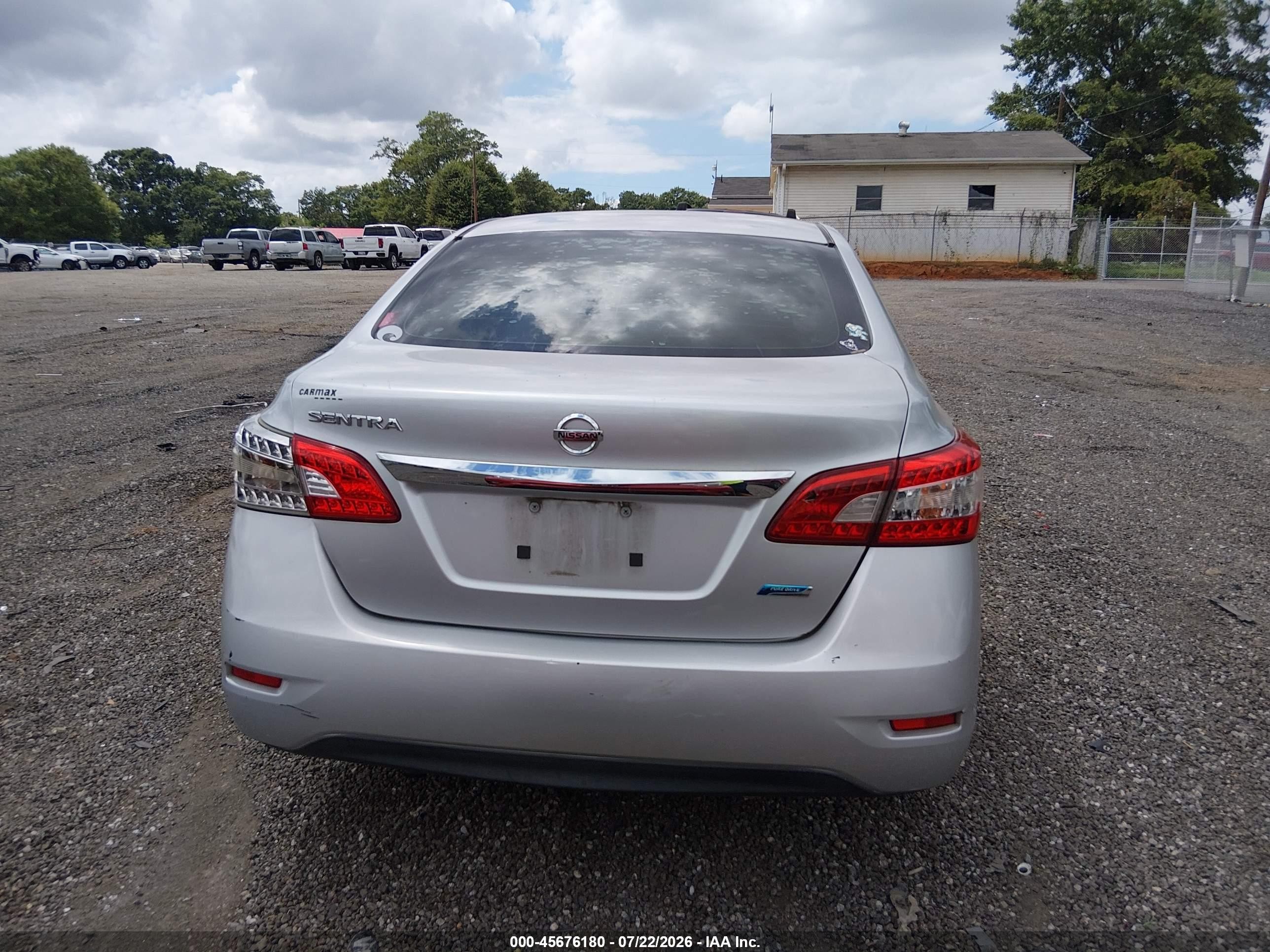 2014 Nissan Sentra S Silver vin: 3N1AB7AP0EY339781