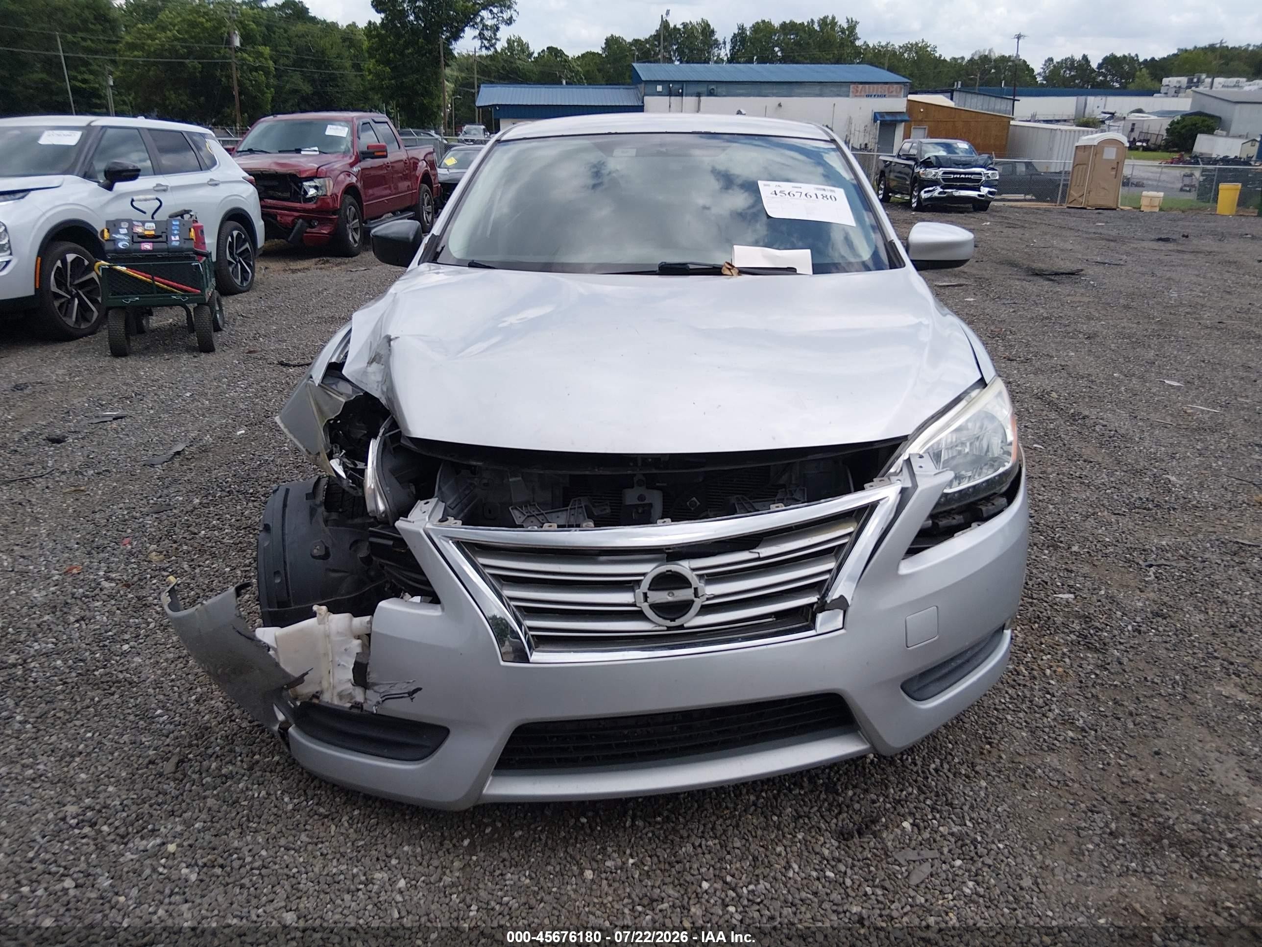 2014 Nissan Sentra S Silver vin: 3N1AB7AP0EY339781