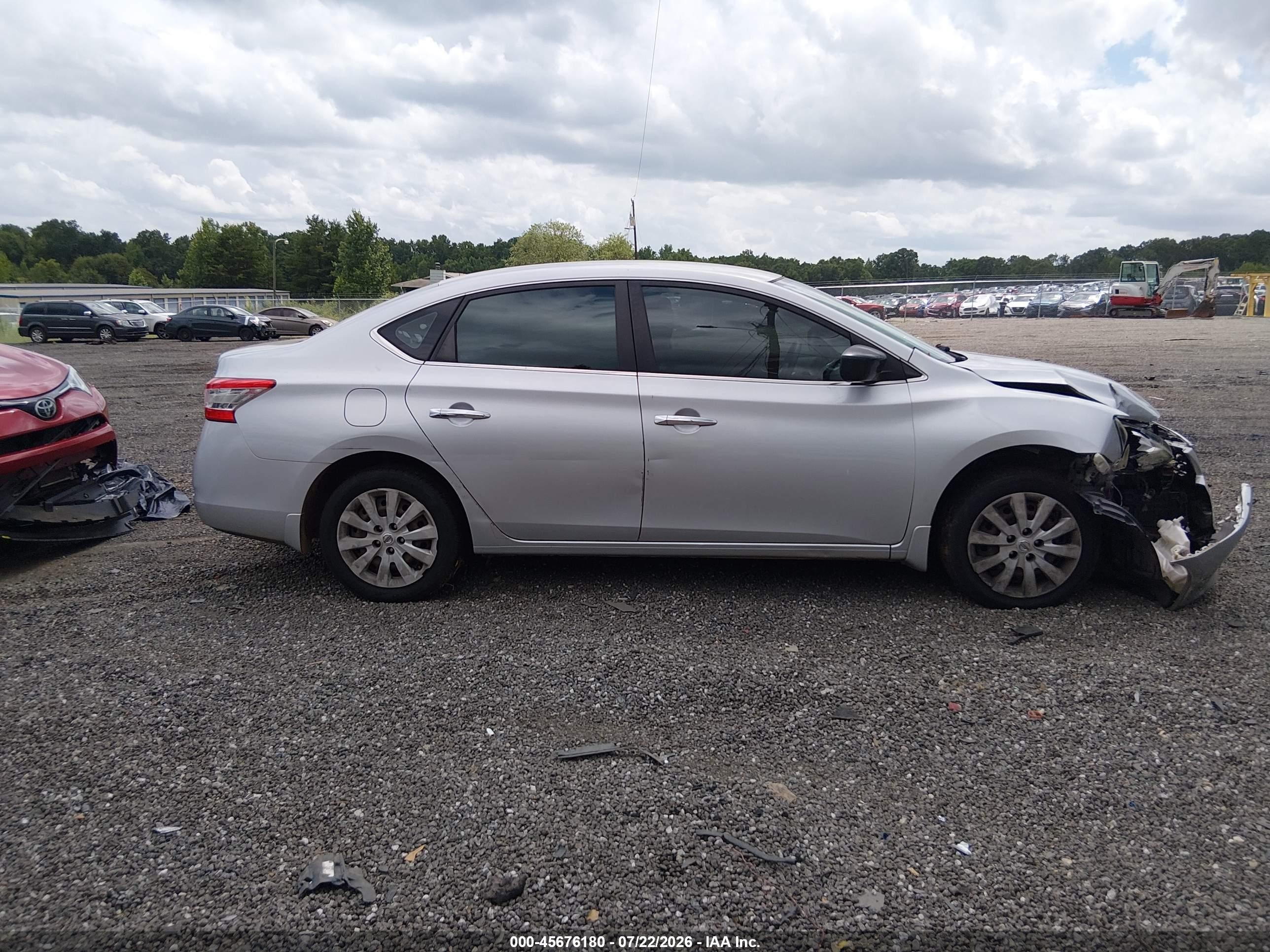 2014 Nissan Sentra S Silver vin: 3N1AB7AP0EY339781