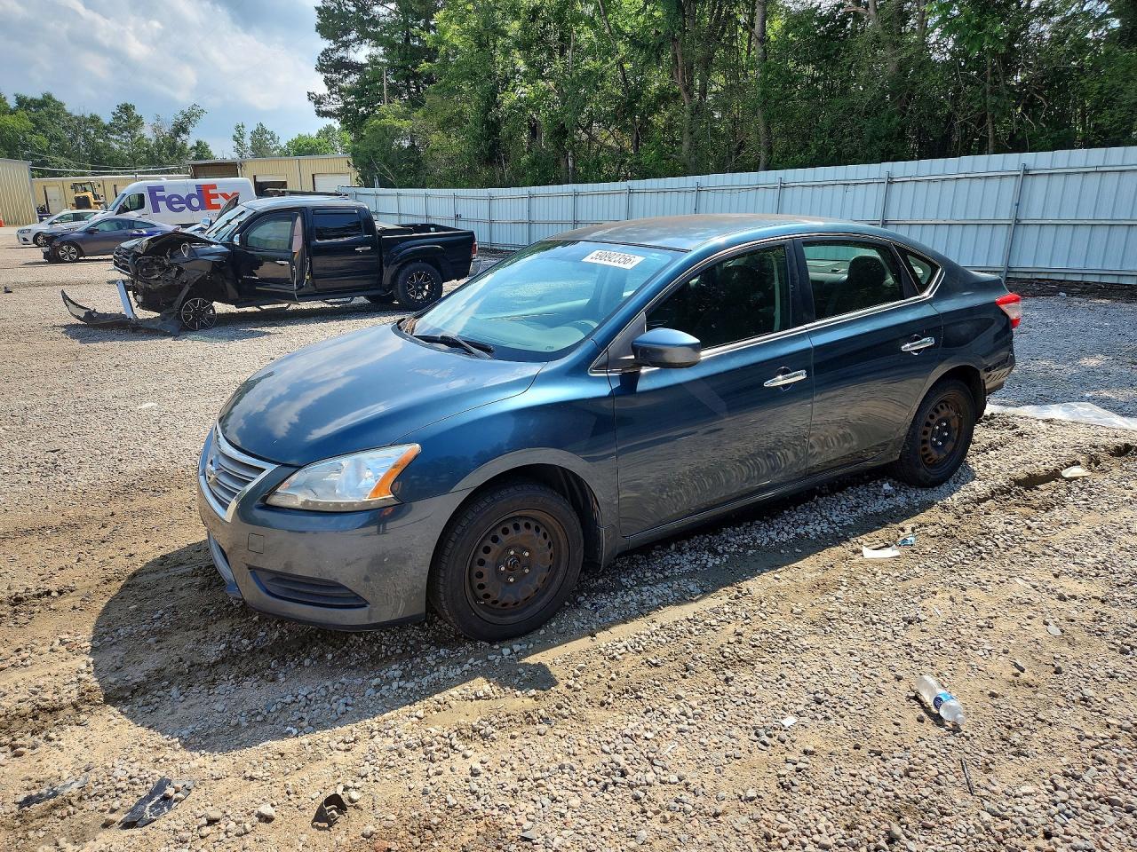2014 Nissan Sentra S Blue vin: 3N1AB7AP0EY342163
