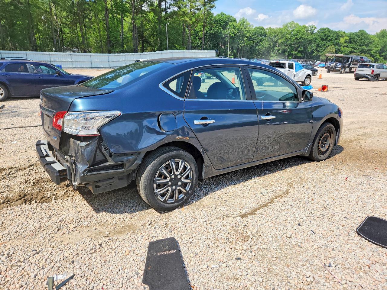 2014 Nissan Sentra S Blue vin: 3N1AB7AP0EY342163
