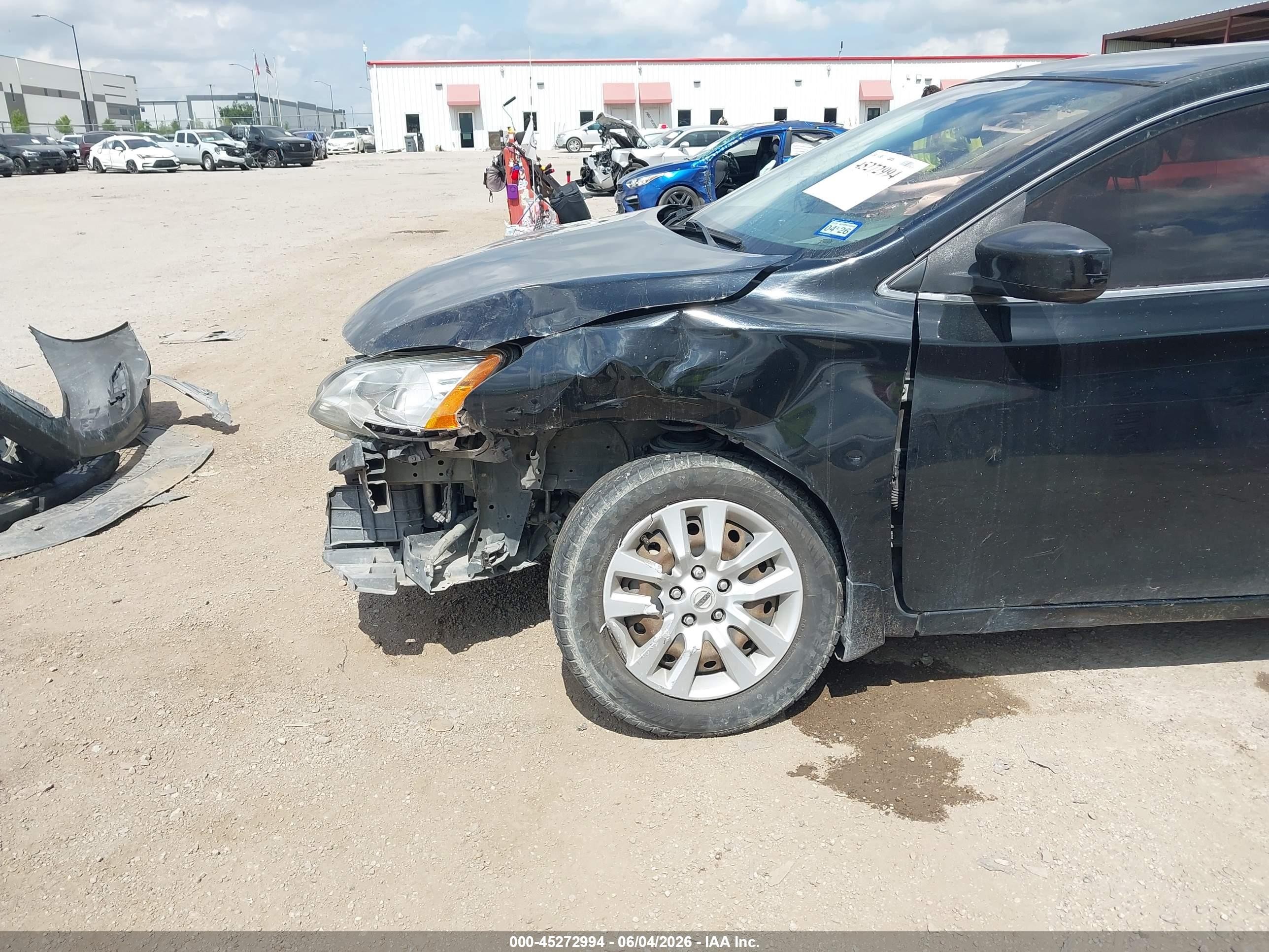 2015 Nissan Sentra Sv Black vin: 3N1AB7AP0FL643756